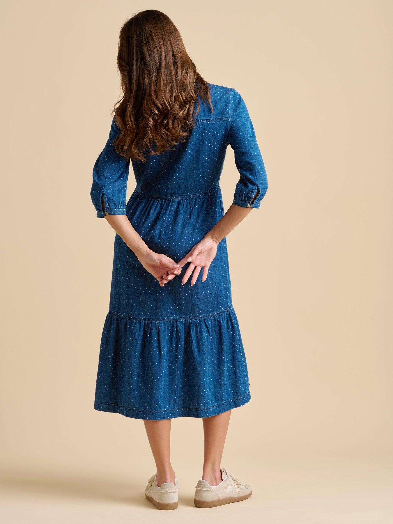  image of brakeburn-jetty-midi-dress-navy