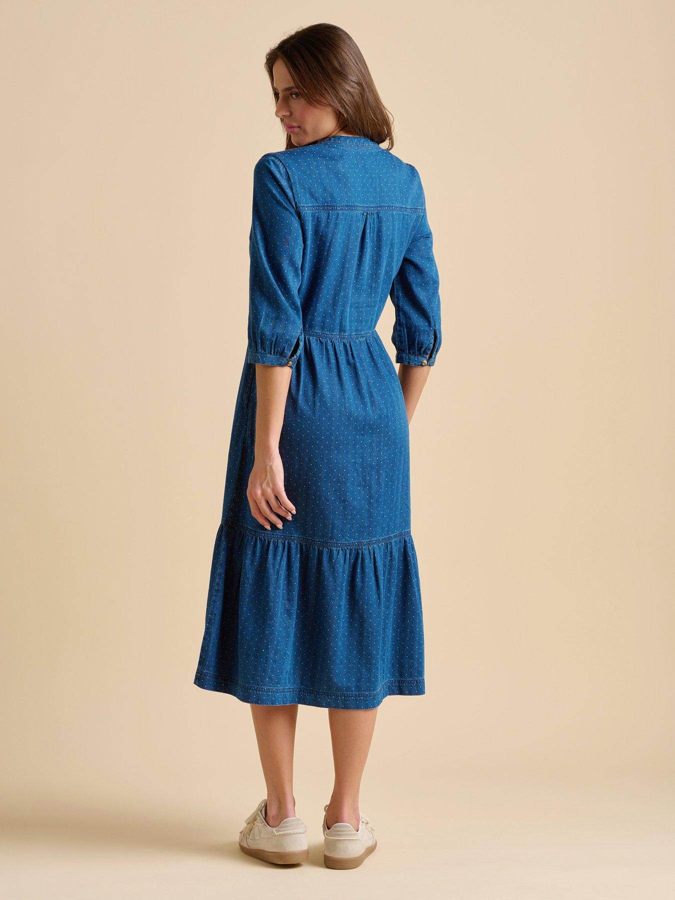 image of brakeburn-jetty-midi-dress-navy
