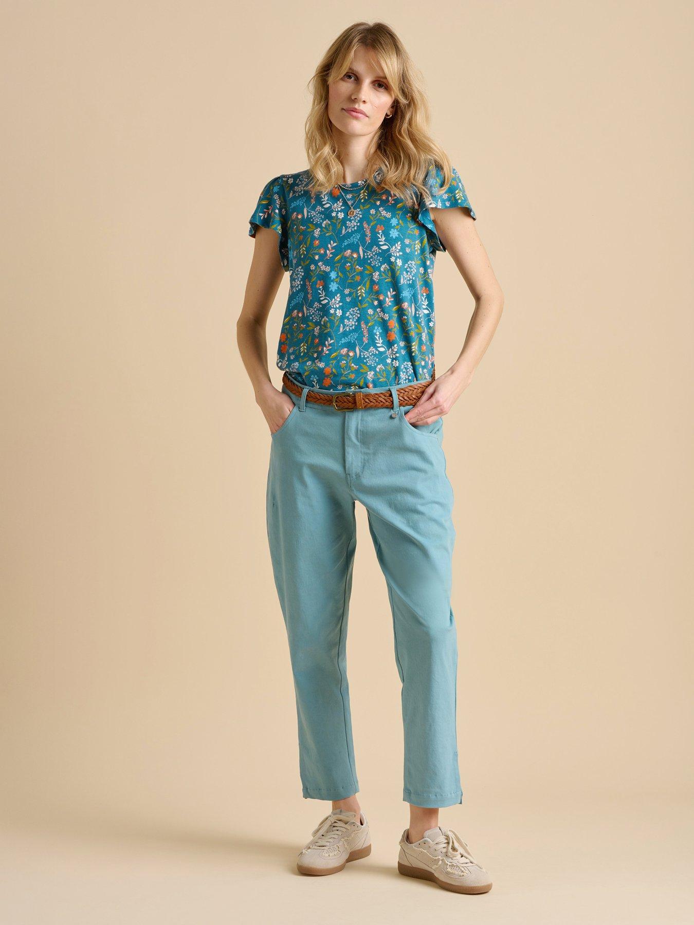 Image 3 of 5 of Brakeburn Cropped Blake Trousers - Blue