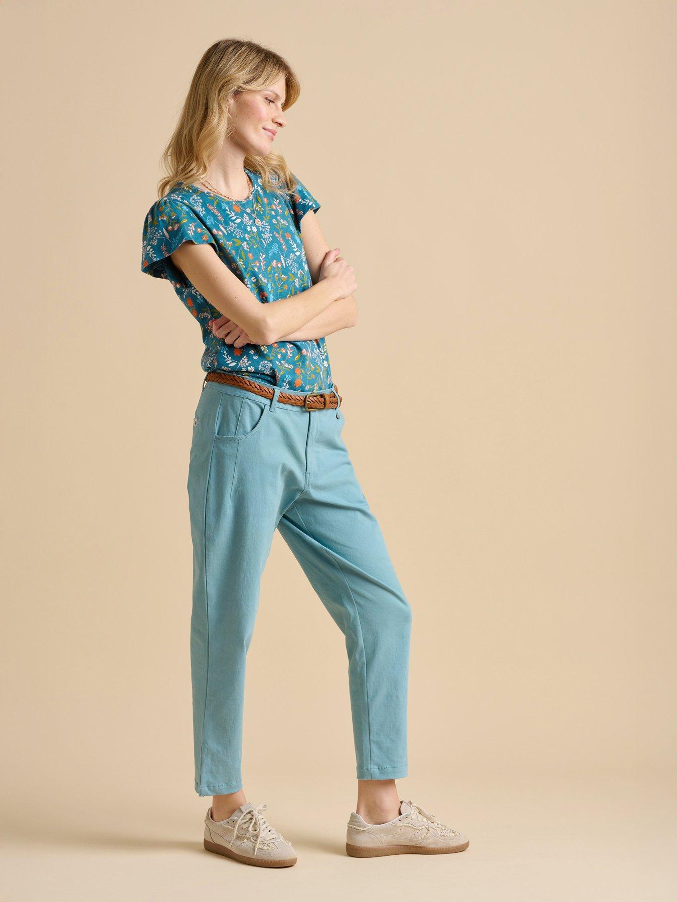 Image 4 of 5 of Brakeburn Cropped Blake Trousers - Blue