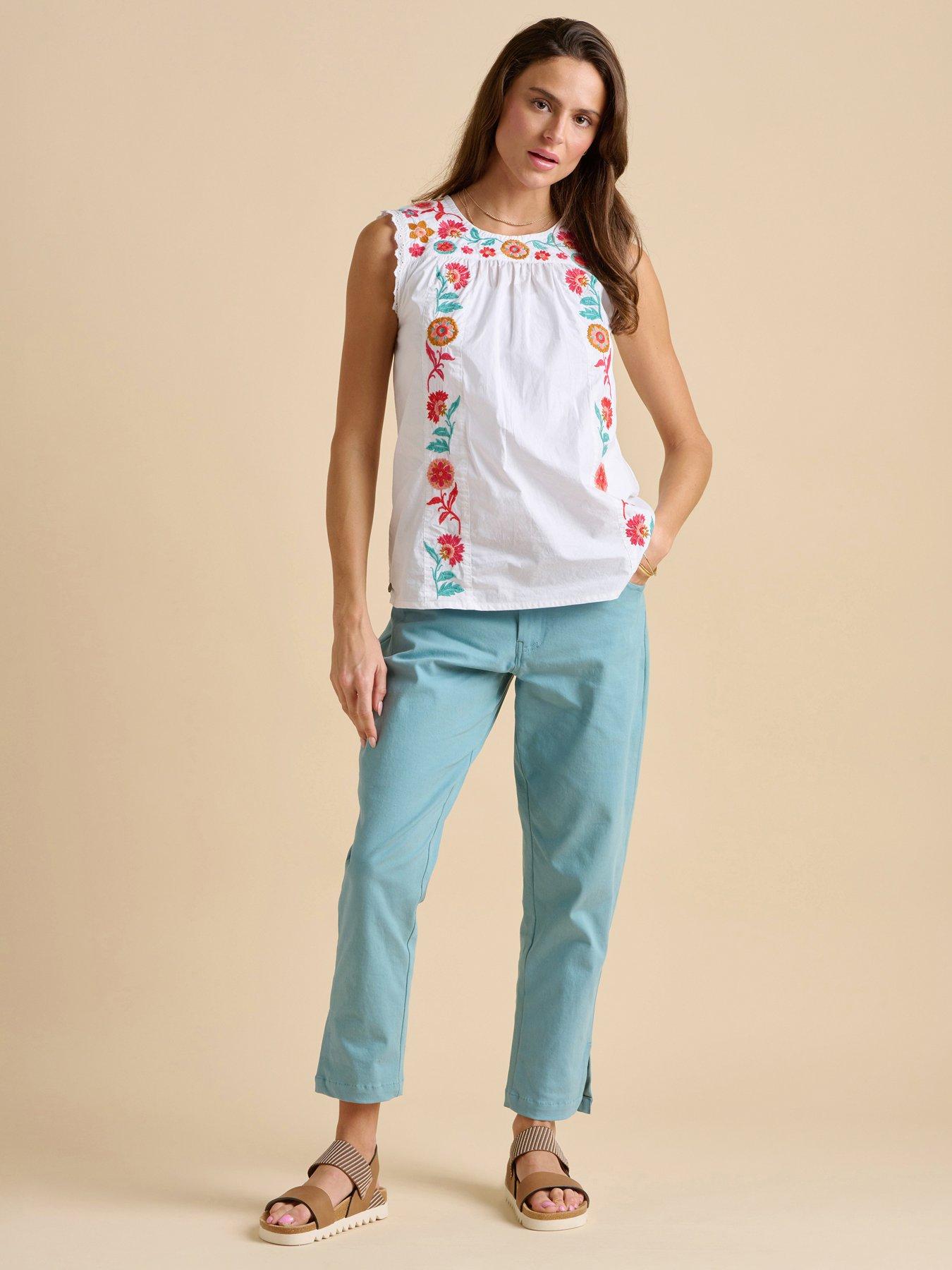 undefined Resort Sleeveless Blouse - White