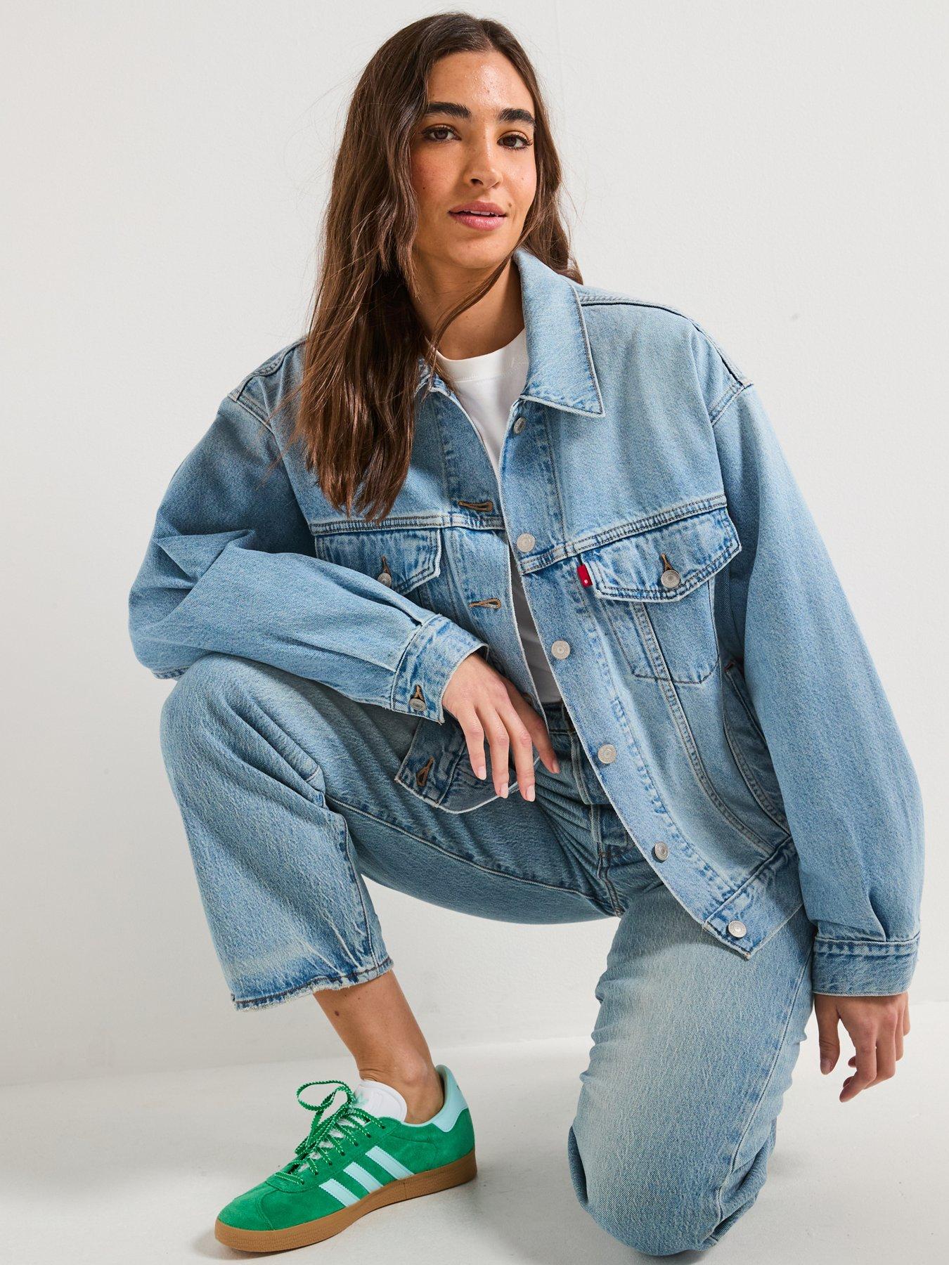 undefined 90s Trucker Denim Jacket - Light Blue