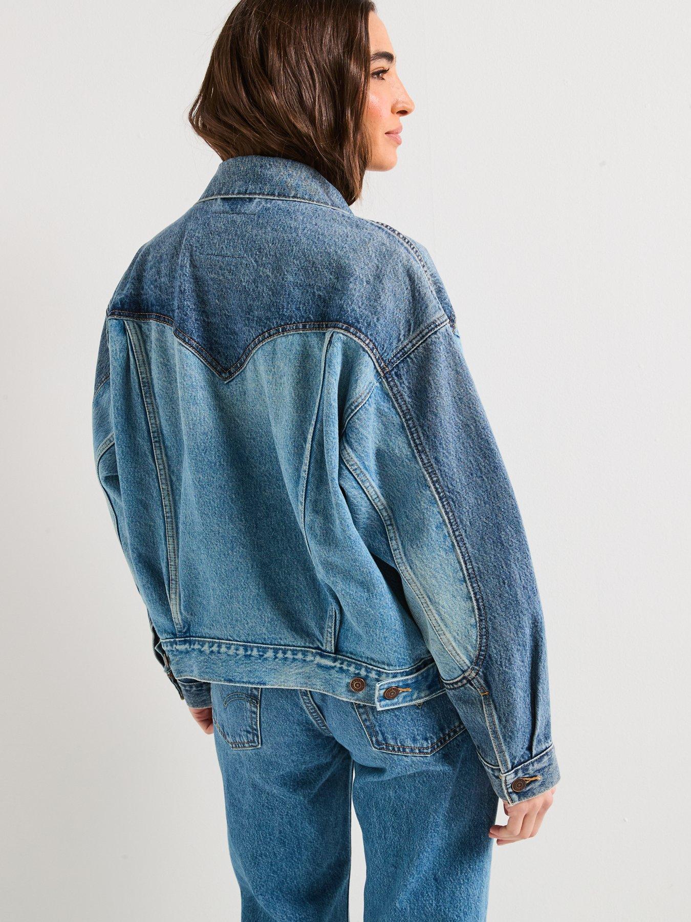 Image 2 of 6 of Levi's 90s Western Pieced Trucker - Navy