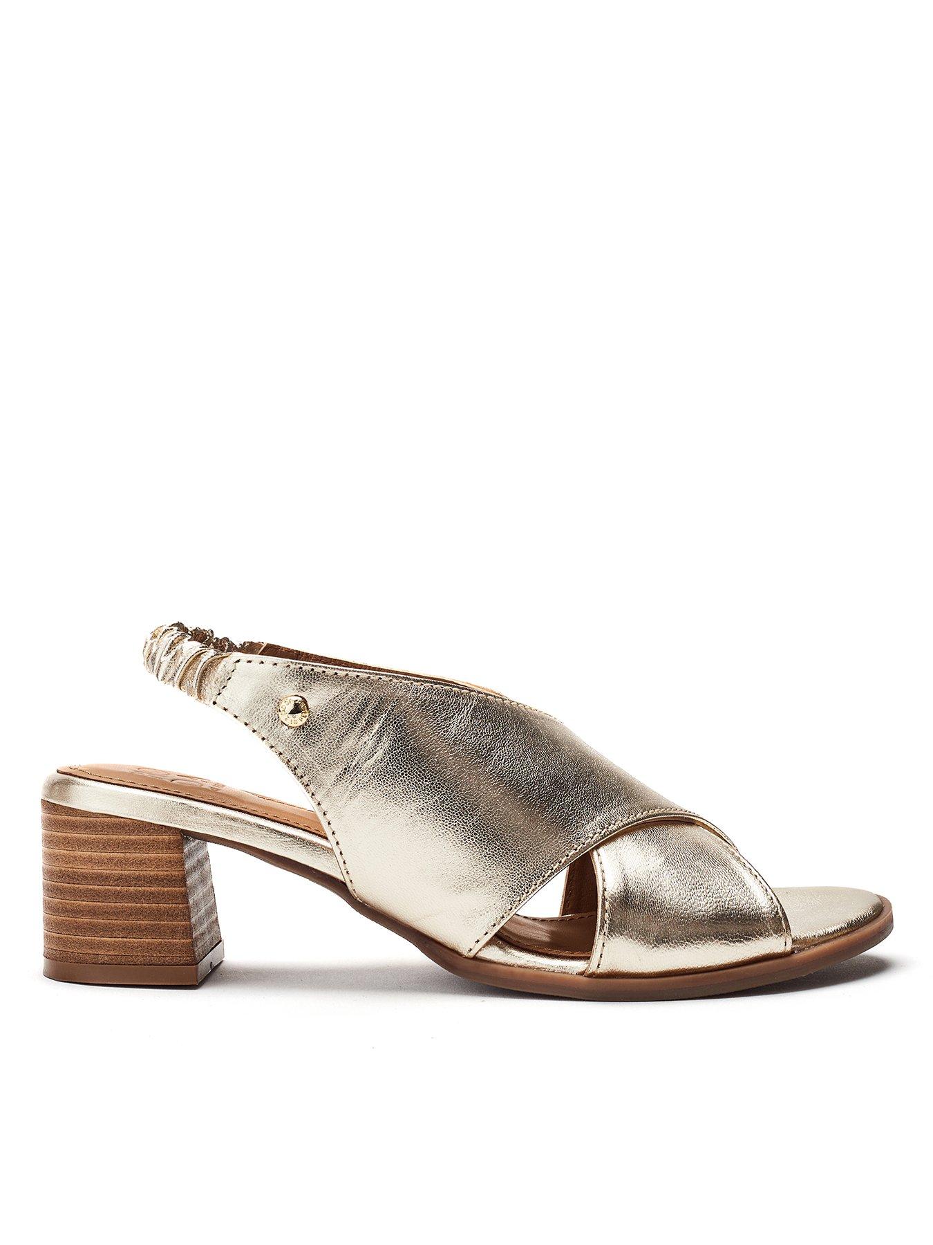Moda In Pelle Prinia Crossover Leather Sandal - Champagne