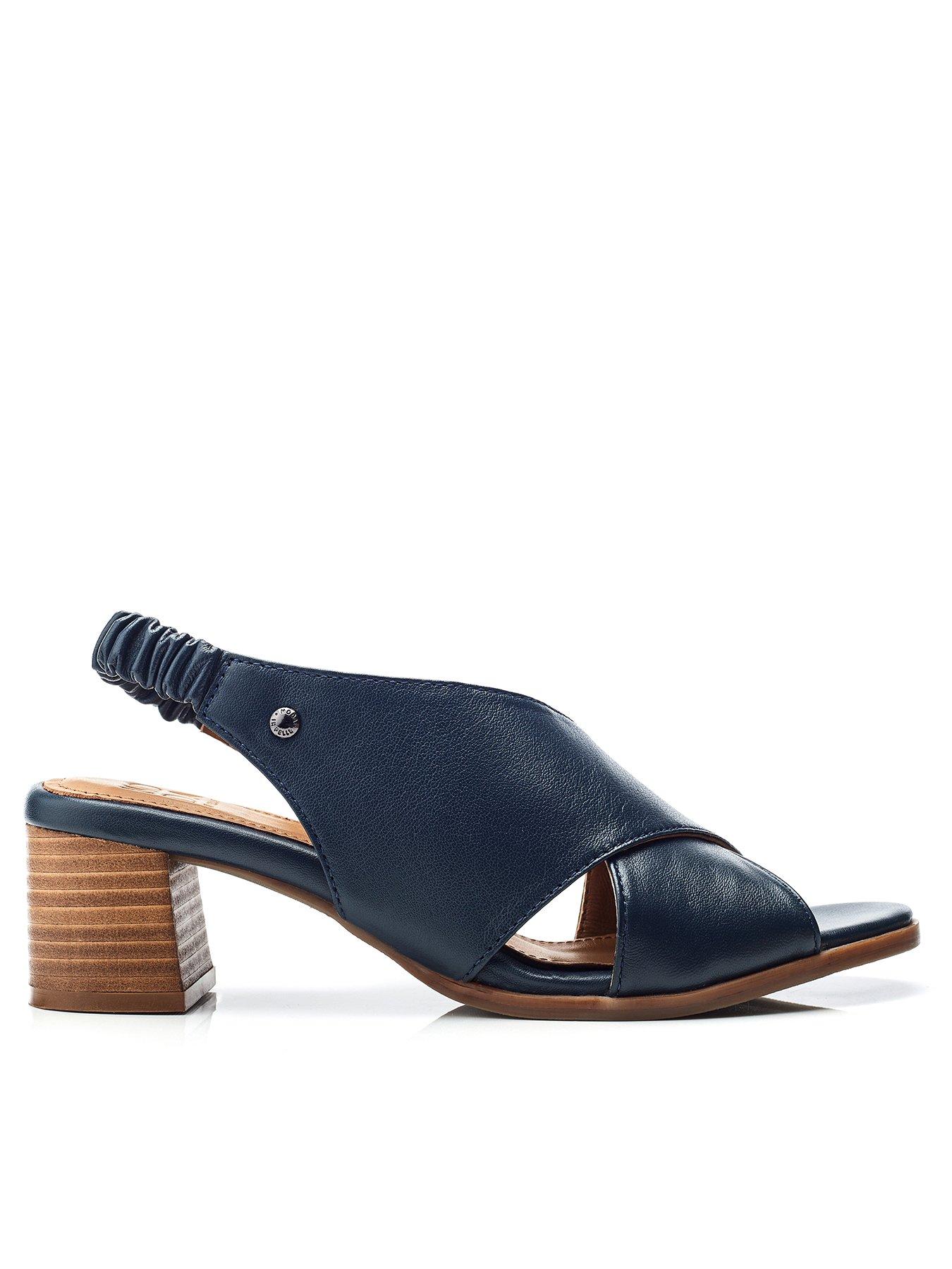 Moda In Pelle Prinia Crossover Leather Sandal - Navy
