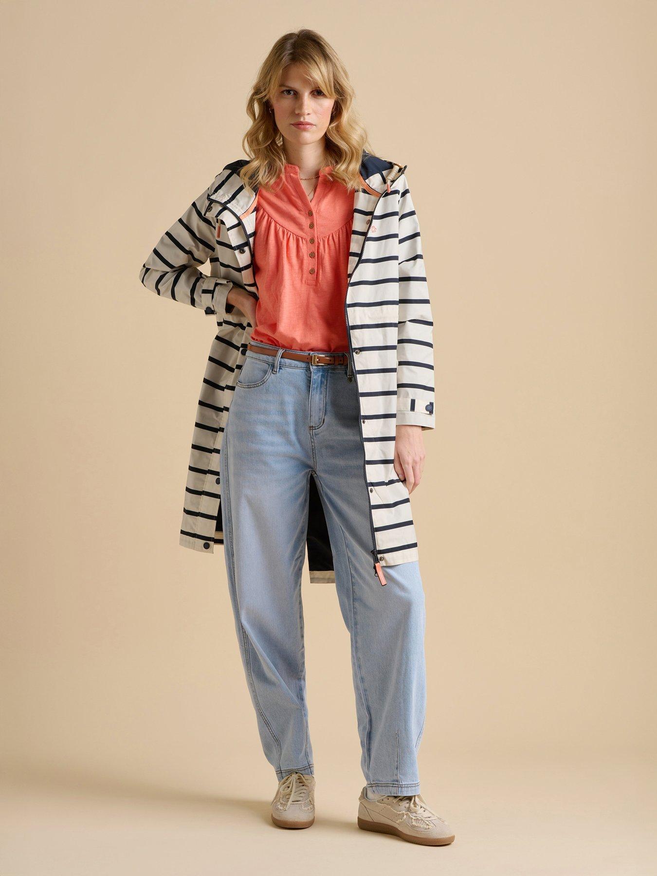 undefined Stripe Rain Jacket