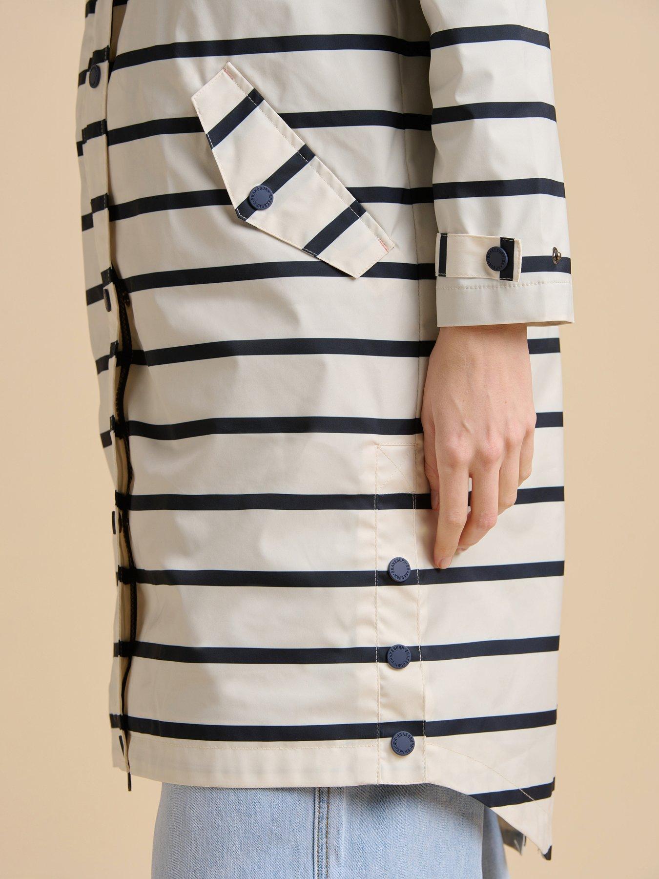 Image 4 of 5 of Brakeburn Stripe Rain Jacket - Yellow