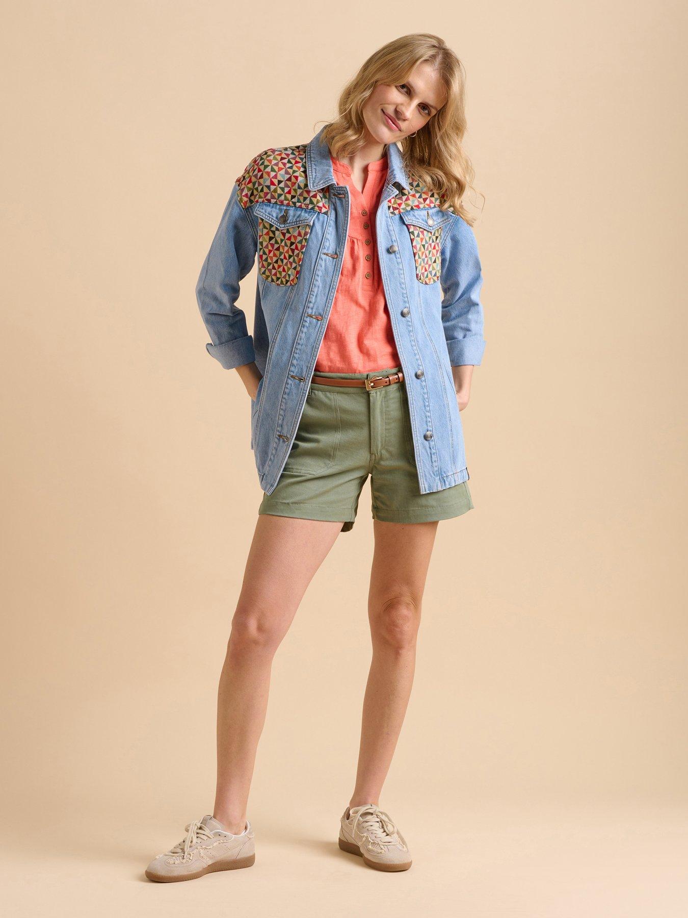  image of brakeburn-patchwork-denim-shirt