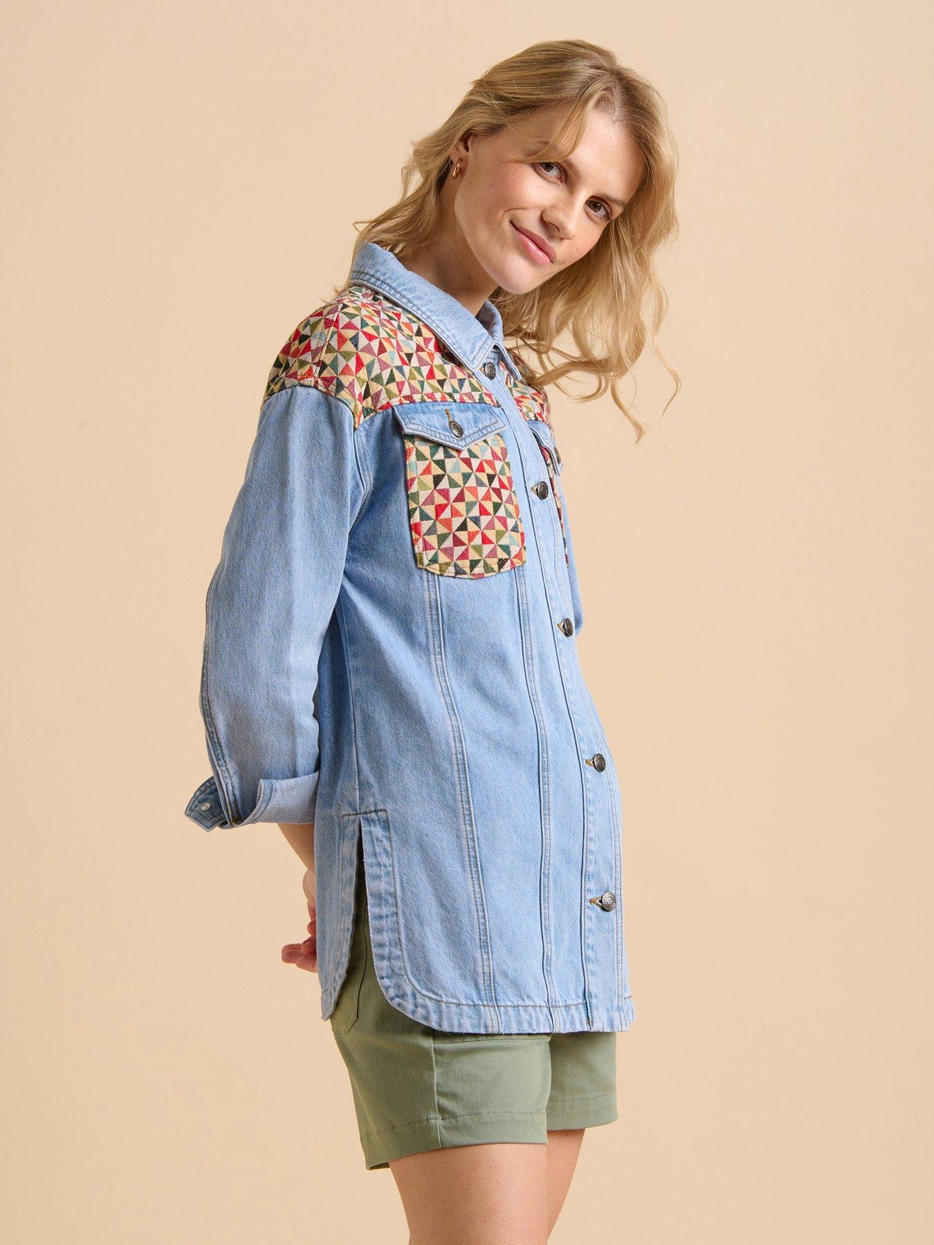  image of brakeburn-patchwork-denim-shirt