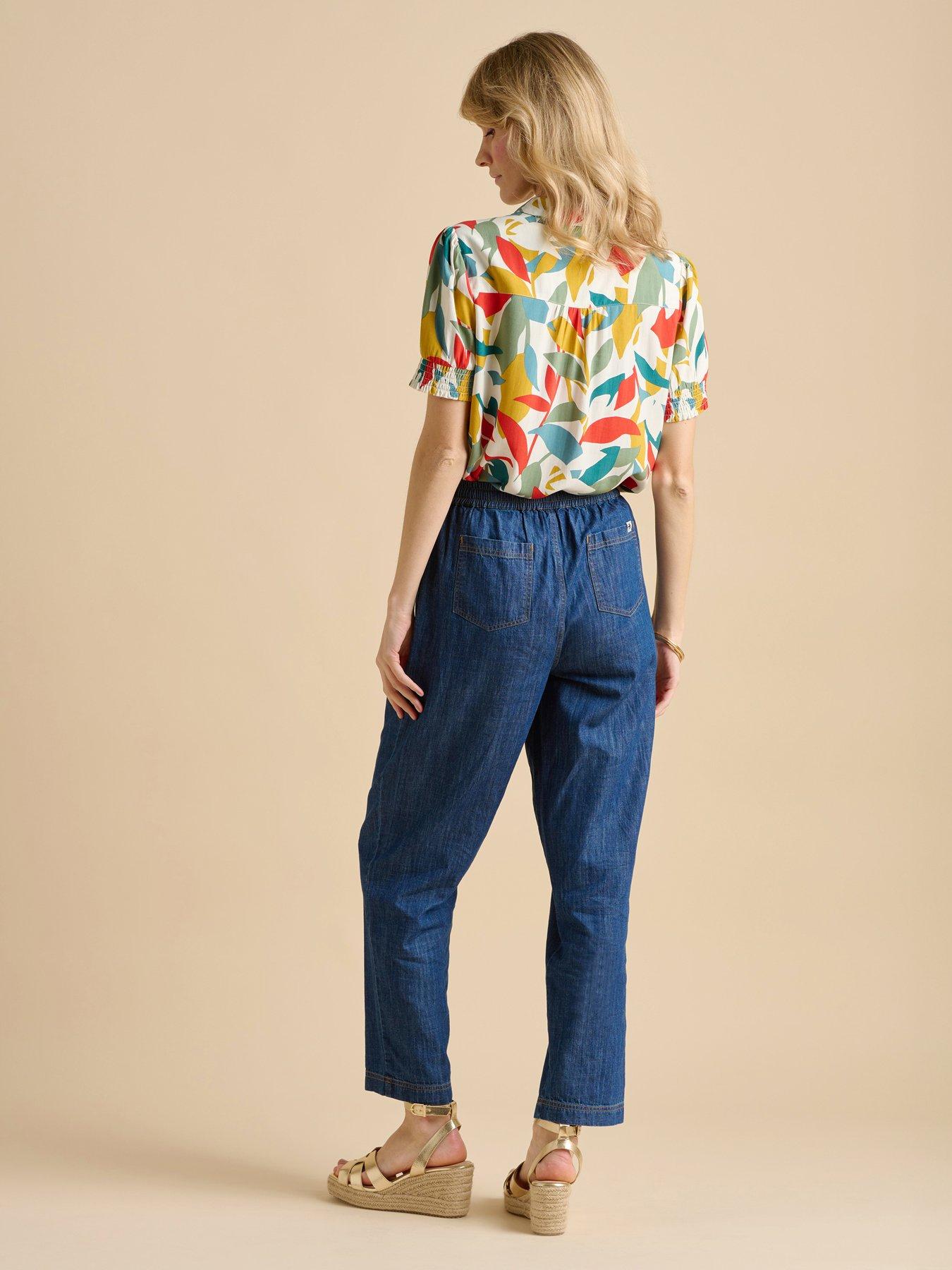  image of brakeburn-falling-leaves-blouse-white