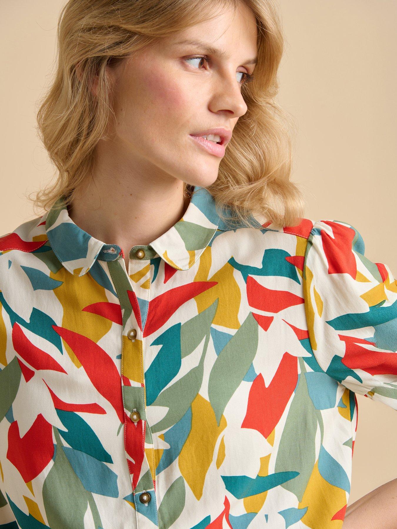  image of brakeburn-falling-leaves-blouse-white