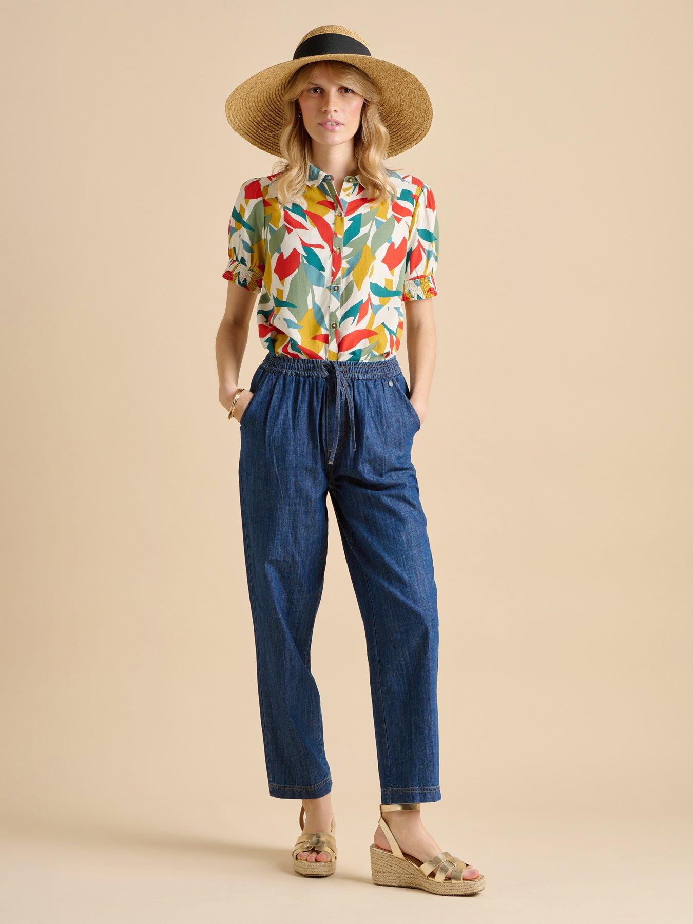  image of brakeburn-falling-leaves-blouse-white