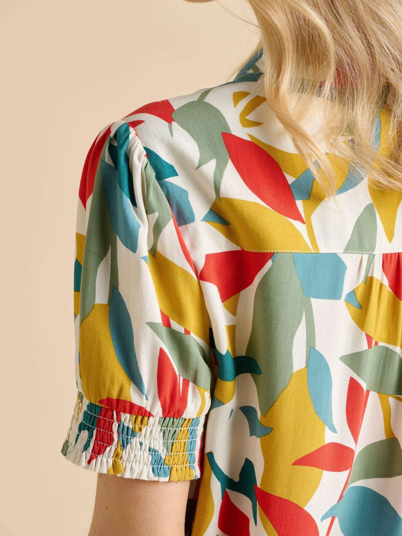  image of brakeburn-falling-leaves-blouse-white