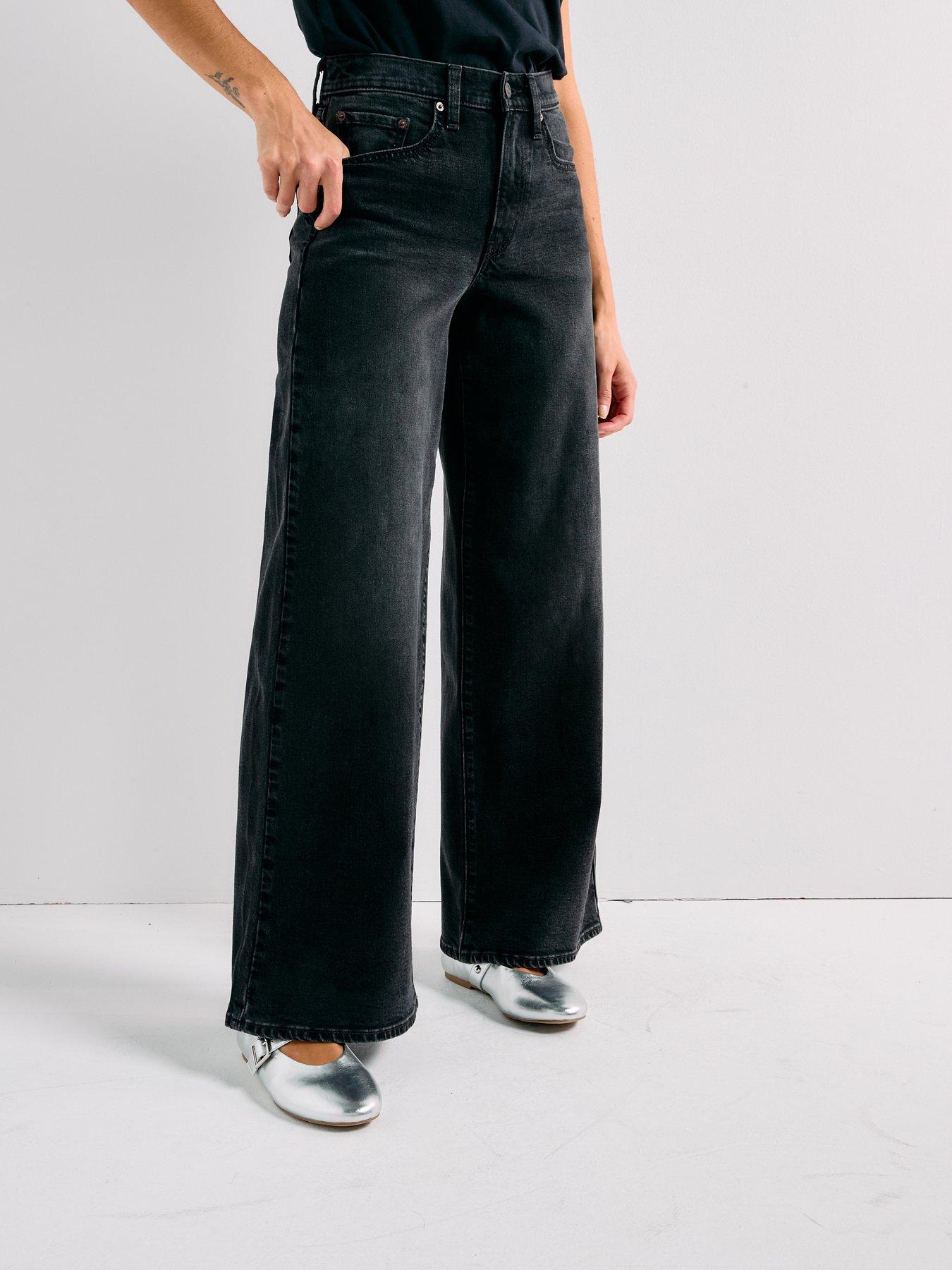 undefined 728 High Rise Wide Leg Jeans - Rodeo Princess (Black)