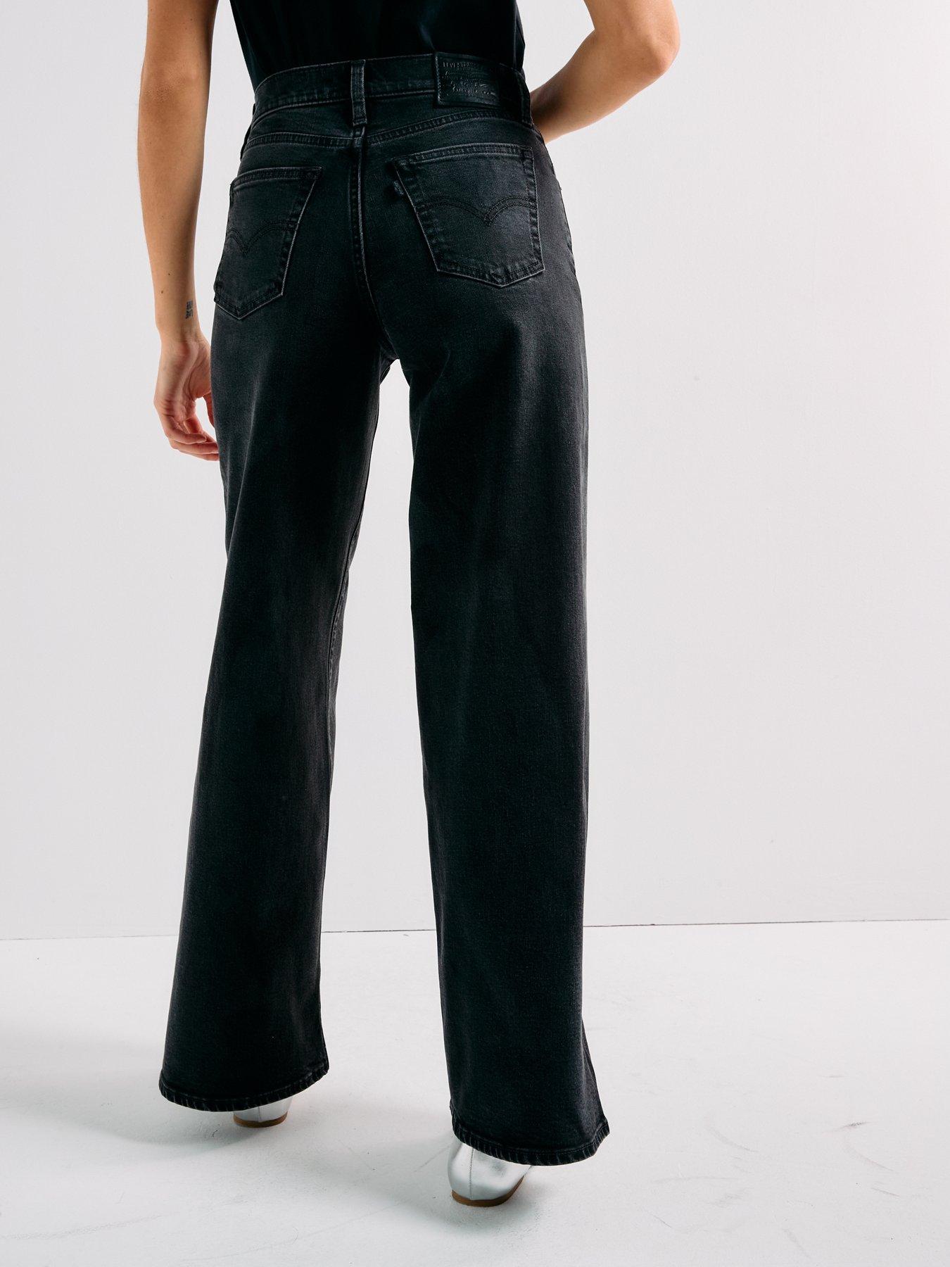 Image 6 of 6 of Levi's 728 High Rise Wide Leg Jeans - Rodeo Princess (Black)