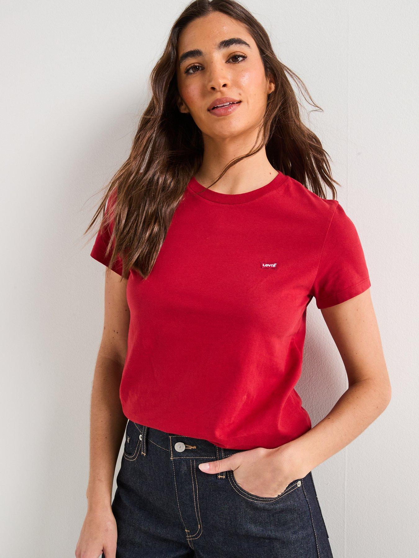 levis-perfect-t-shirt-rhythmic-red-cotton