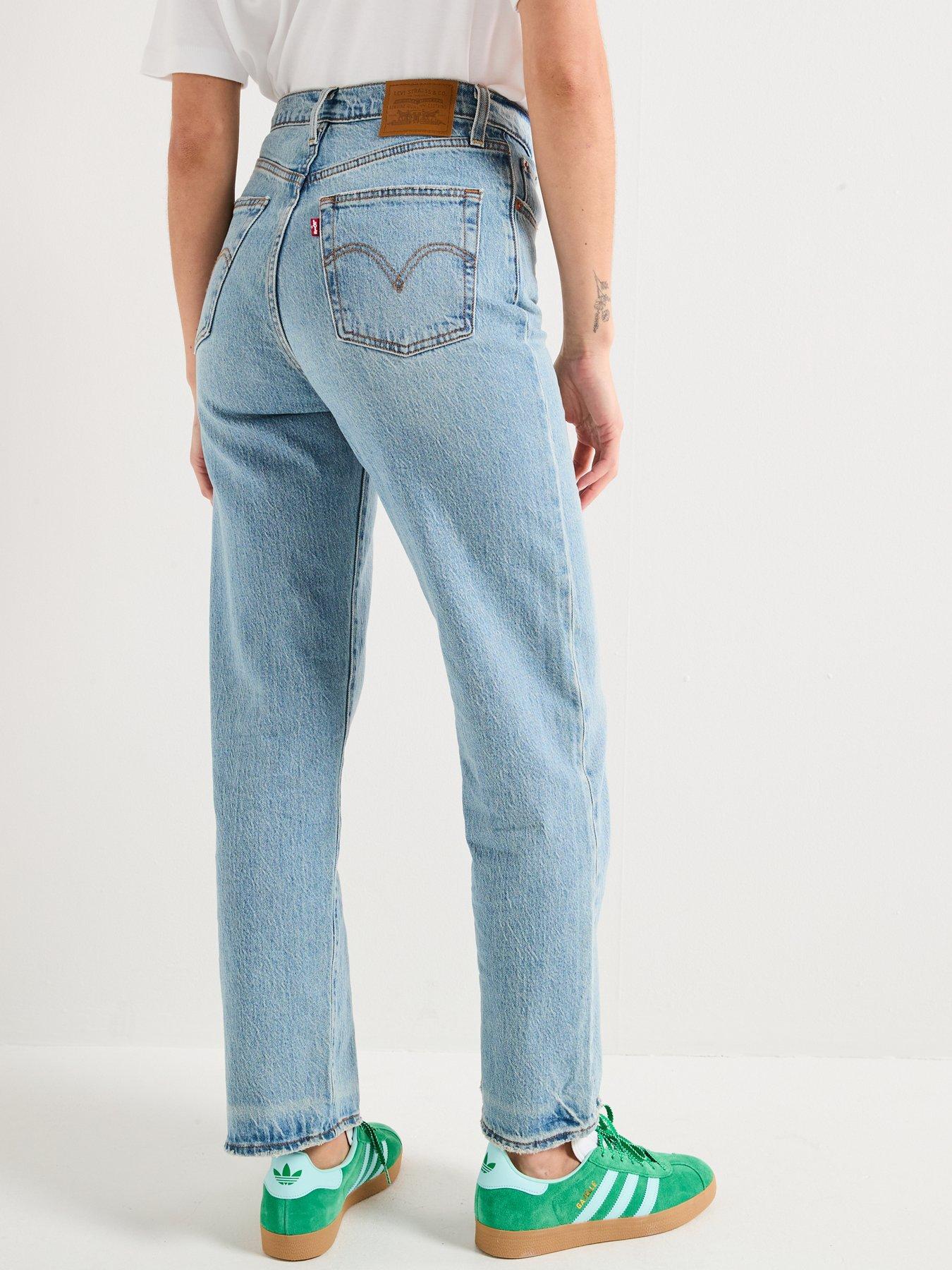 Image 2 of 6 of Levi's Ribcage Straight Ankle Jeans - Lets Share - Blue