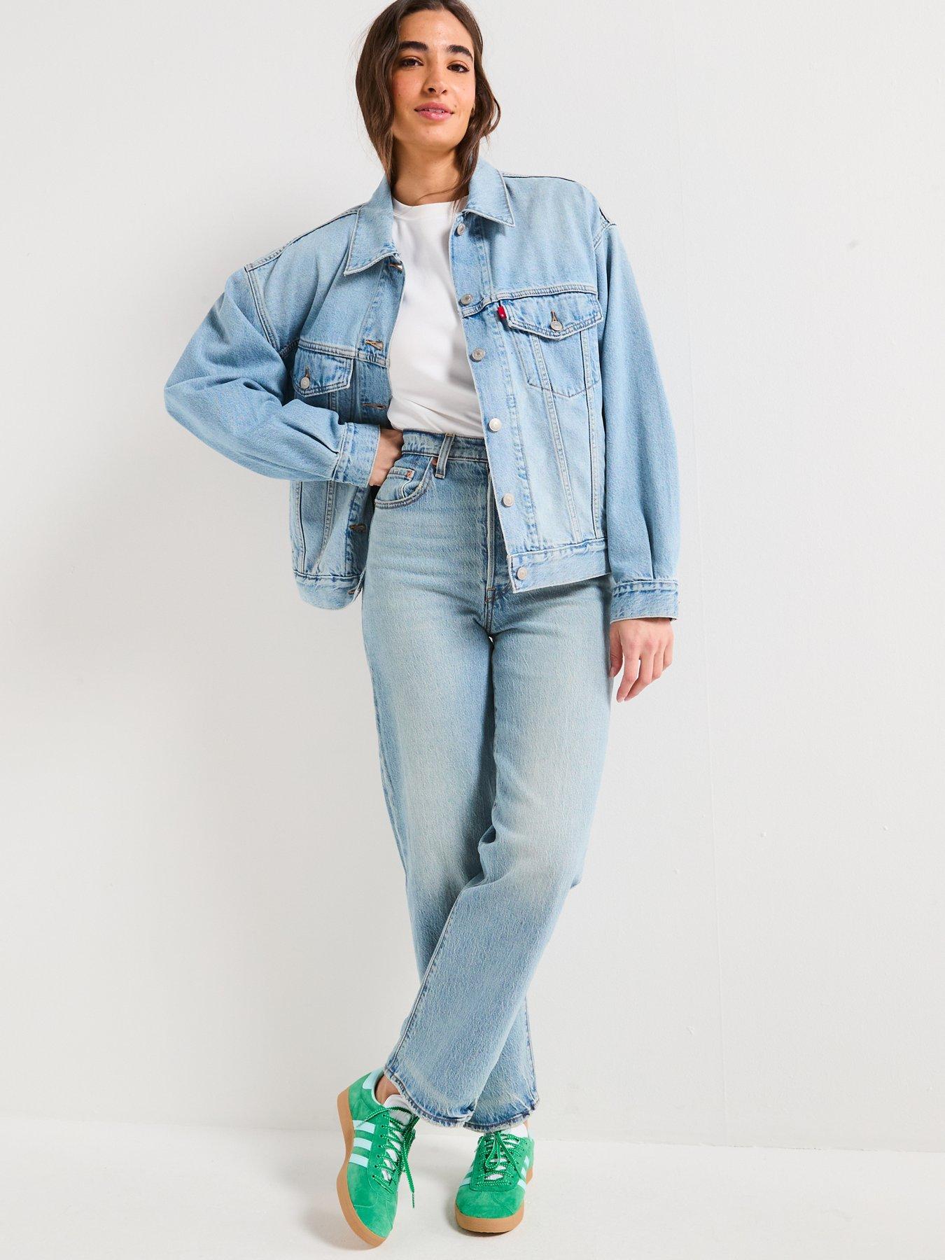 Image 5 of 6 of Levi's Ribcage Straight Ankle Jeans - Lets Share - Blue