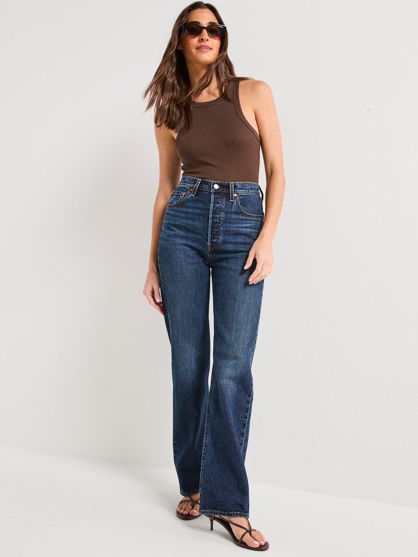  image of levis-ribcage-full-length-jeans-apply-now-navy