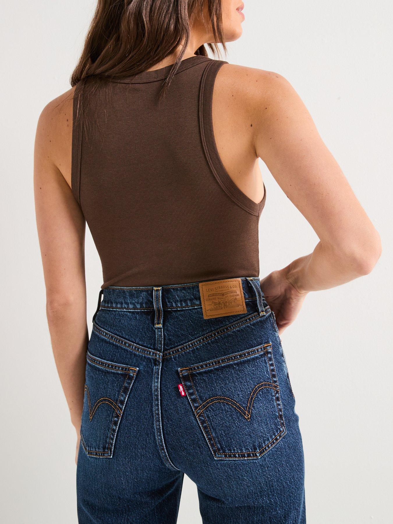  image of levis-ribcage-full-length-jeans-apply-now-navy