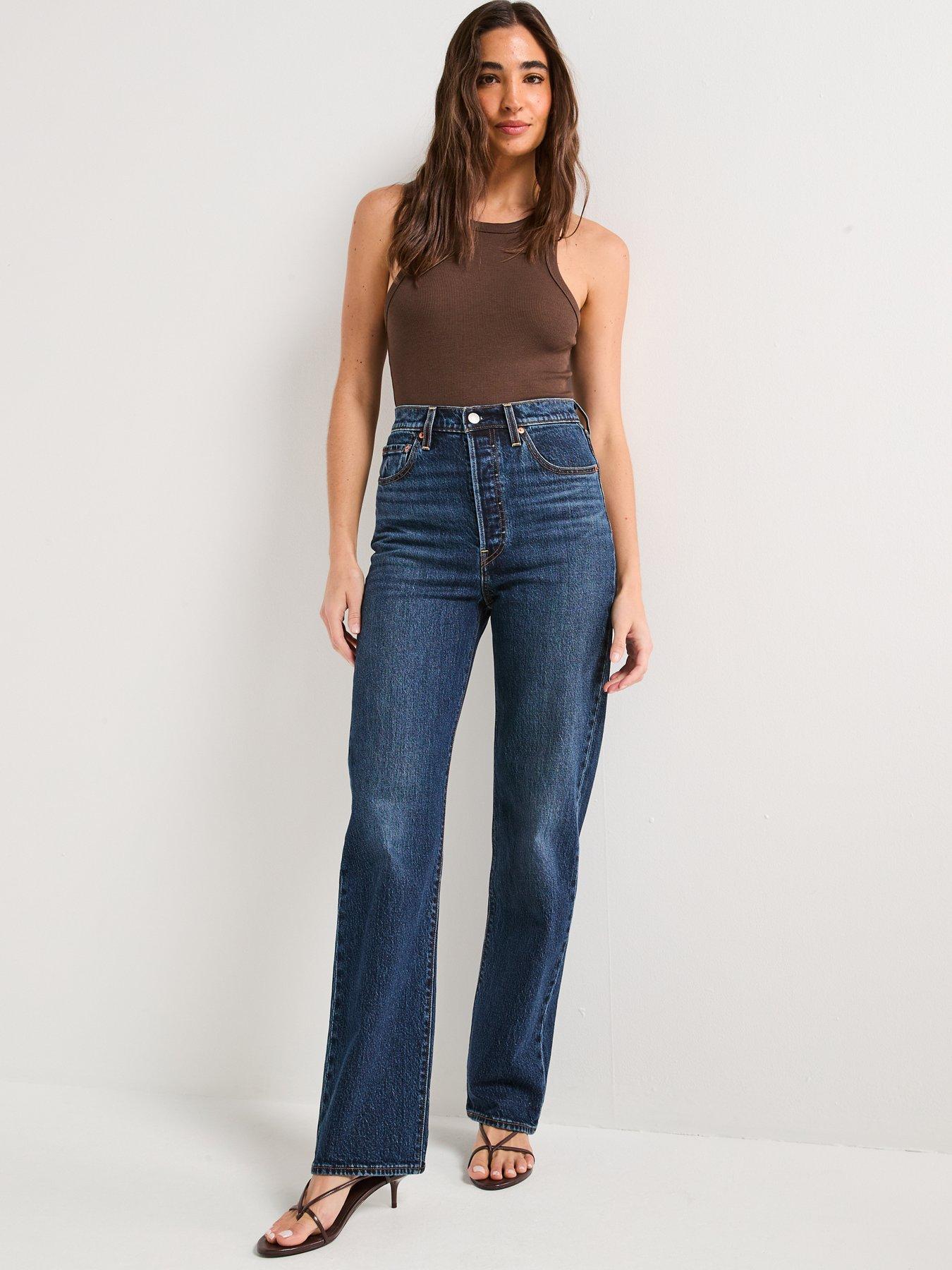  image of levis-ribcage-full-length-jeans-apply-now-navy
