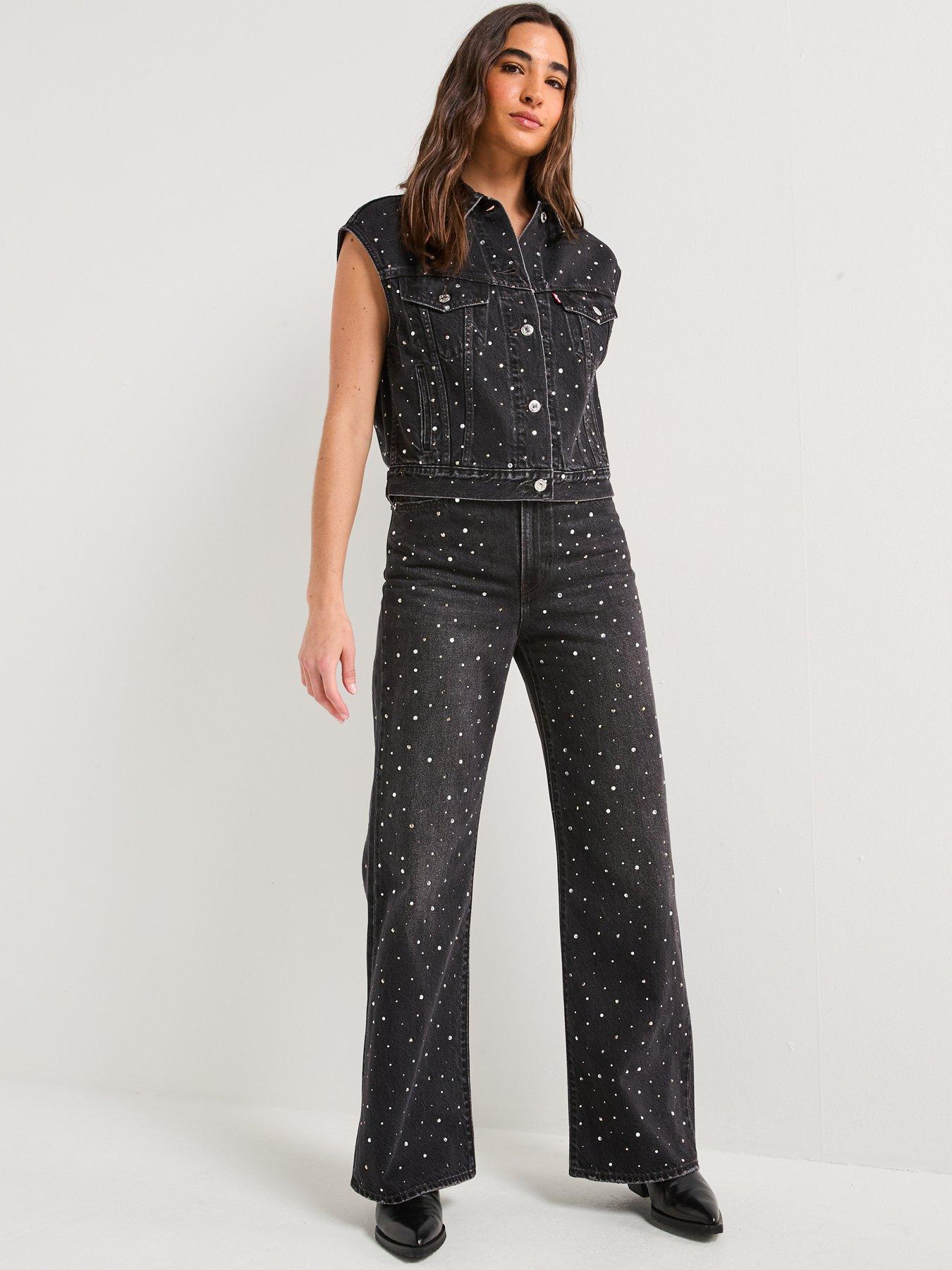 Image 3 of 5 of Levi's Ribcage Wide-leg Jeans - Dazzle Me Smoke