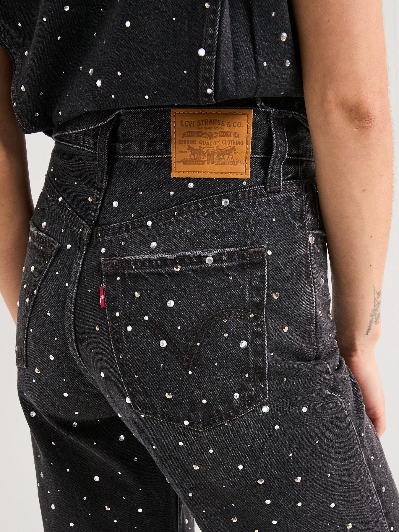 Image 4 of 5 of Levi's Ribcage Wide-leg Jeans - Dazzle Me Smoke