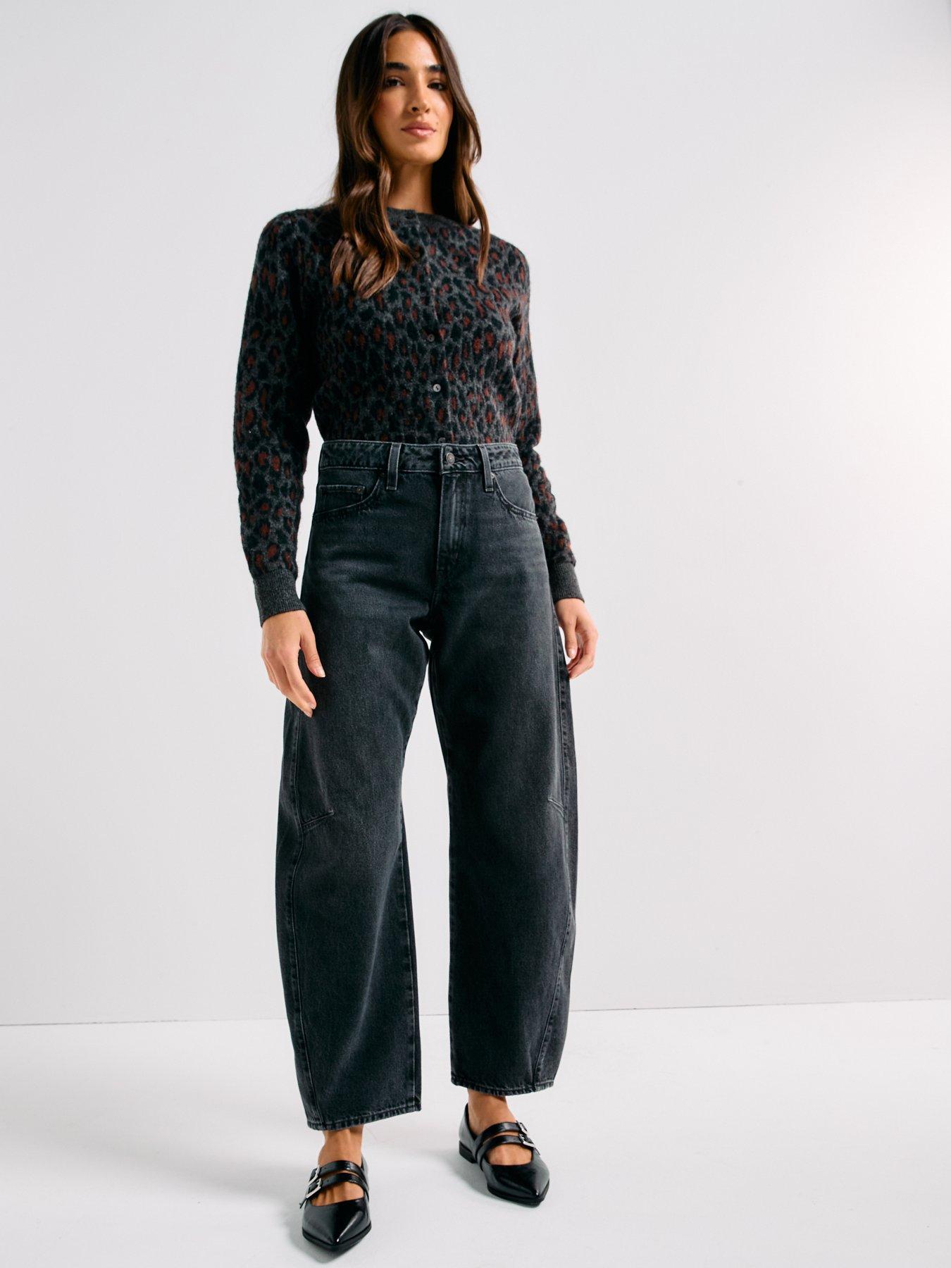Image 6 of 6 of Levi's Baggy Dad Barrel Jeans - Rebel Edge Black