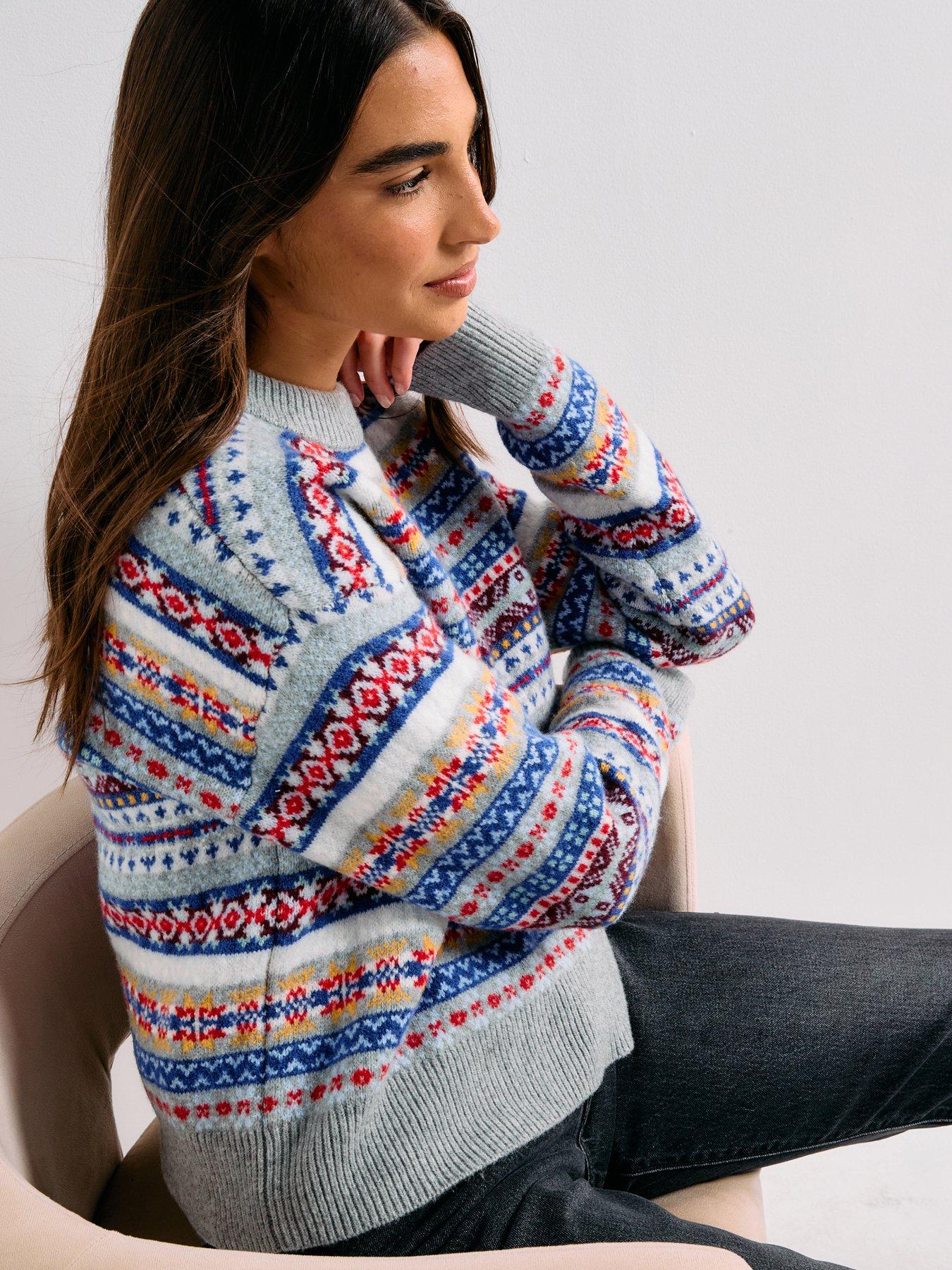 Levi's Ines Fairisle Sweater - Leandra Fairisle Tawny Port Wool Blend - Multi