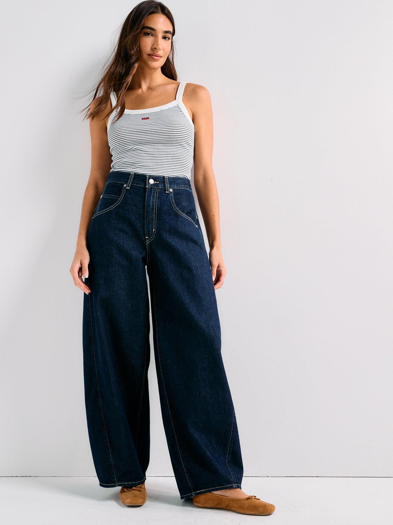 Levi's Super Baggy Barrel Jeans - Shaded View - Navy