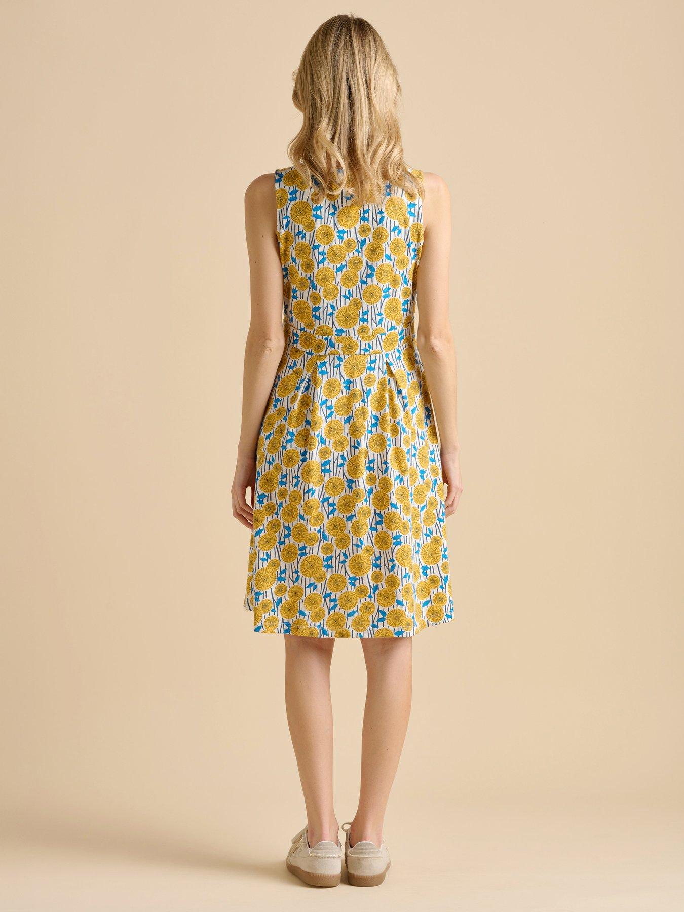 Image 2 of 6 of Brakeburn Parasol Knee Length Dress - Yellow