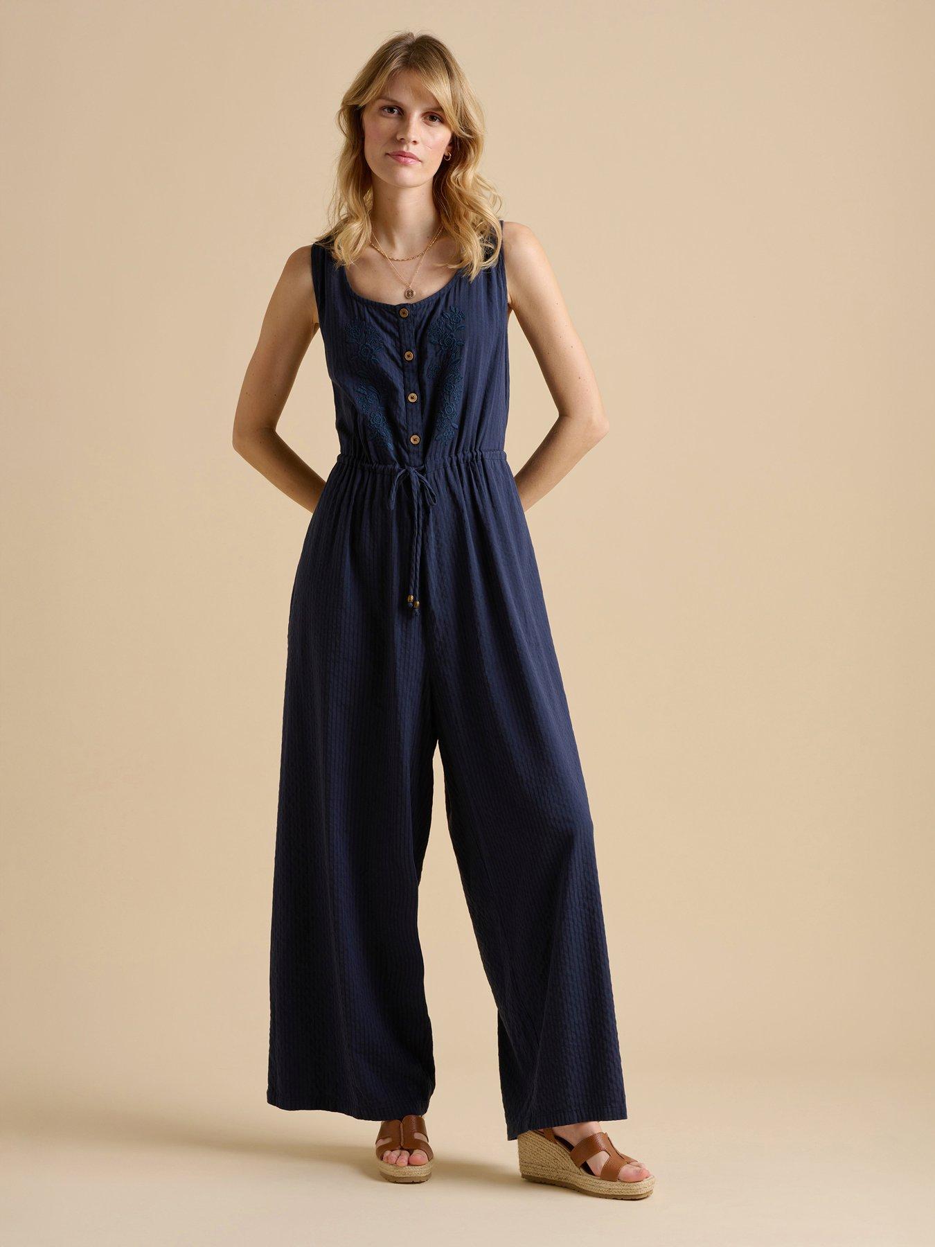 brakeburn-embroidery-drawstring-tie-jumpsuit-navy