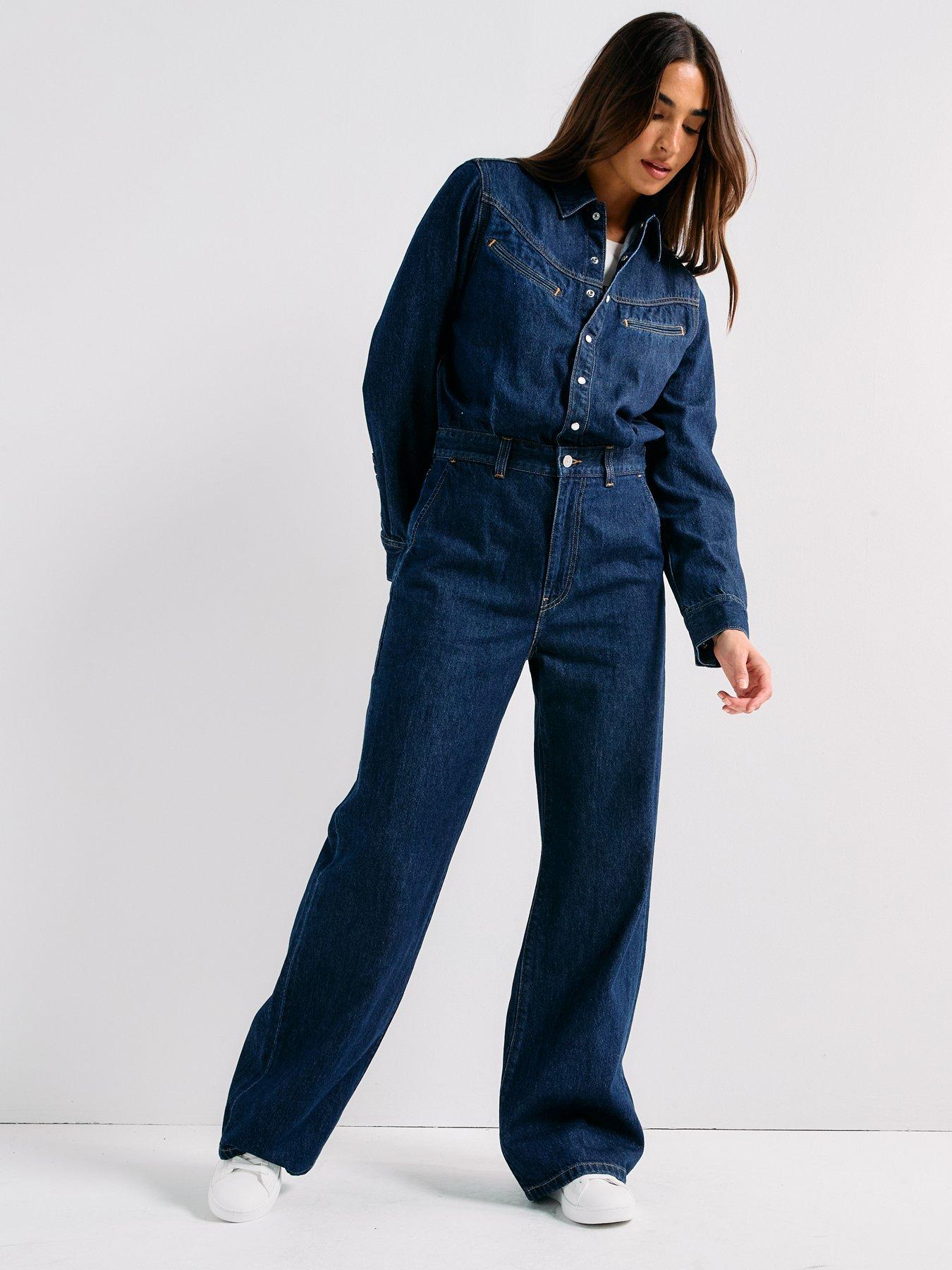 undefined Rinoa Wide-Leg Jumpsuit - Reign Of The Rinse - Navy