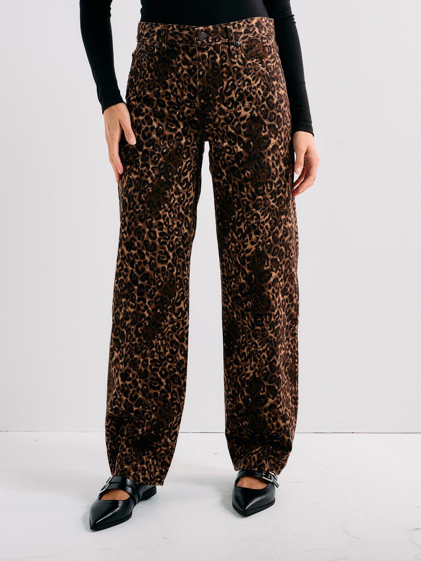 undefined Baggy Dad Jeans - Cat Eyes - Brown