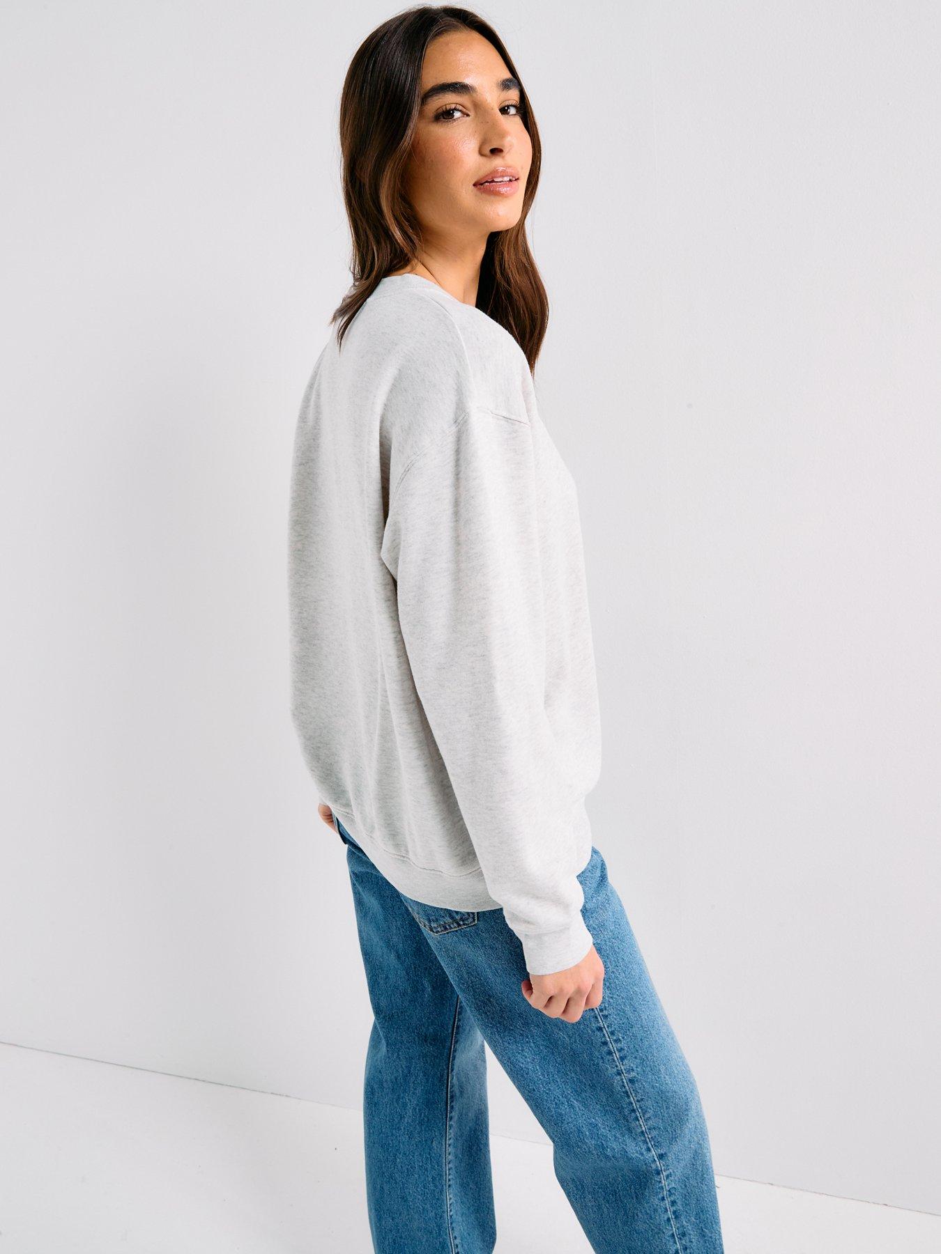 Image 2 of 6 of Levi's Graphic Everyday Crew Sweatshirt - Crew Vicki Floral Embroidery Orbit Heather Gray