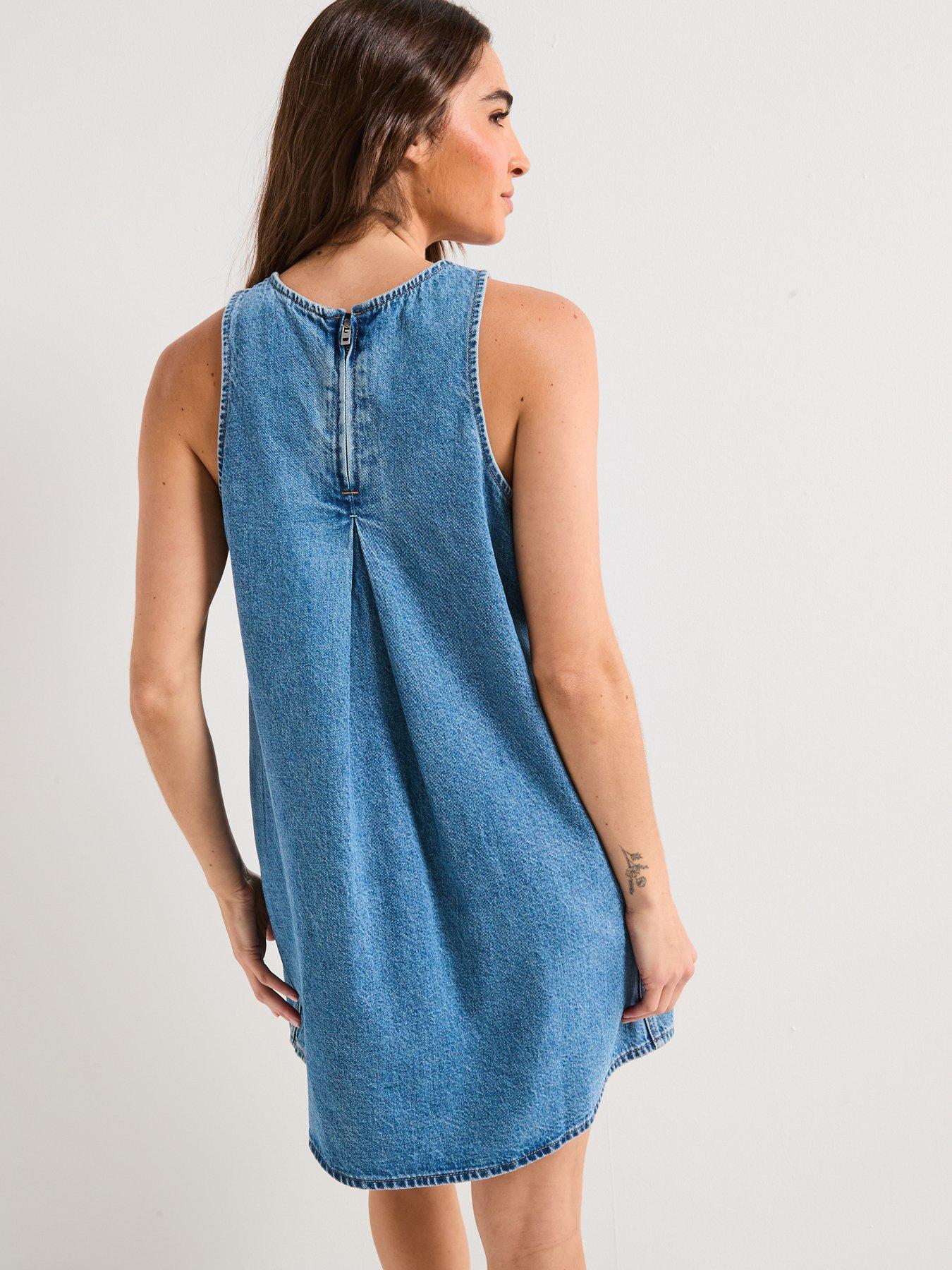Image 2 of 5 of Levi's 90s Shift Dress - Swipe Right&nbsp;- Blue