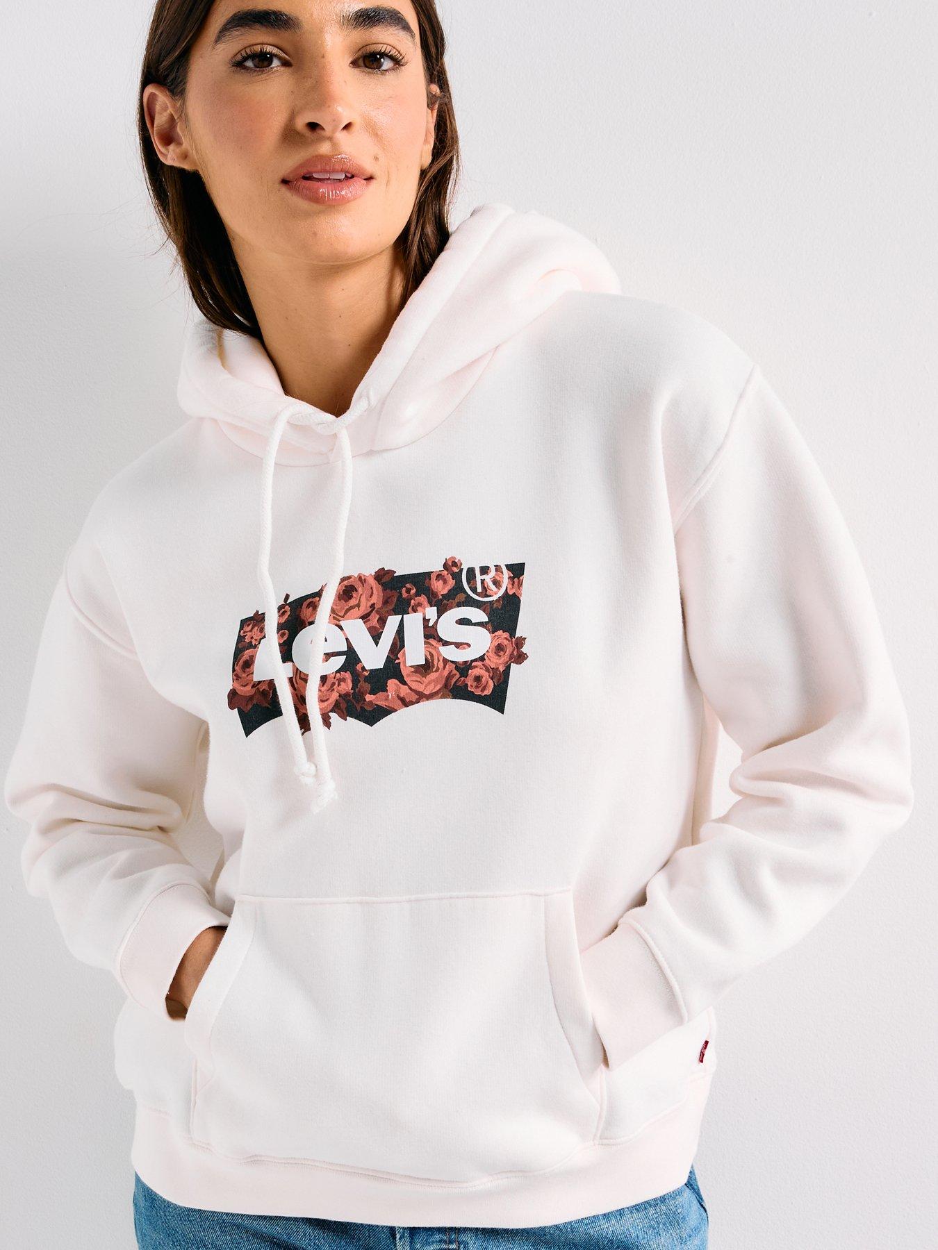undefined Levi's® Women's Everyday Hoodie - Magnolia Fill Egret - White