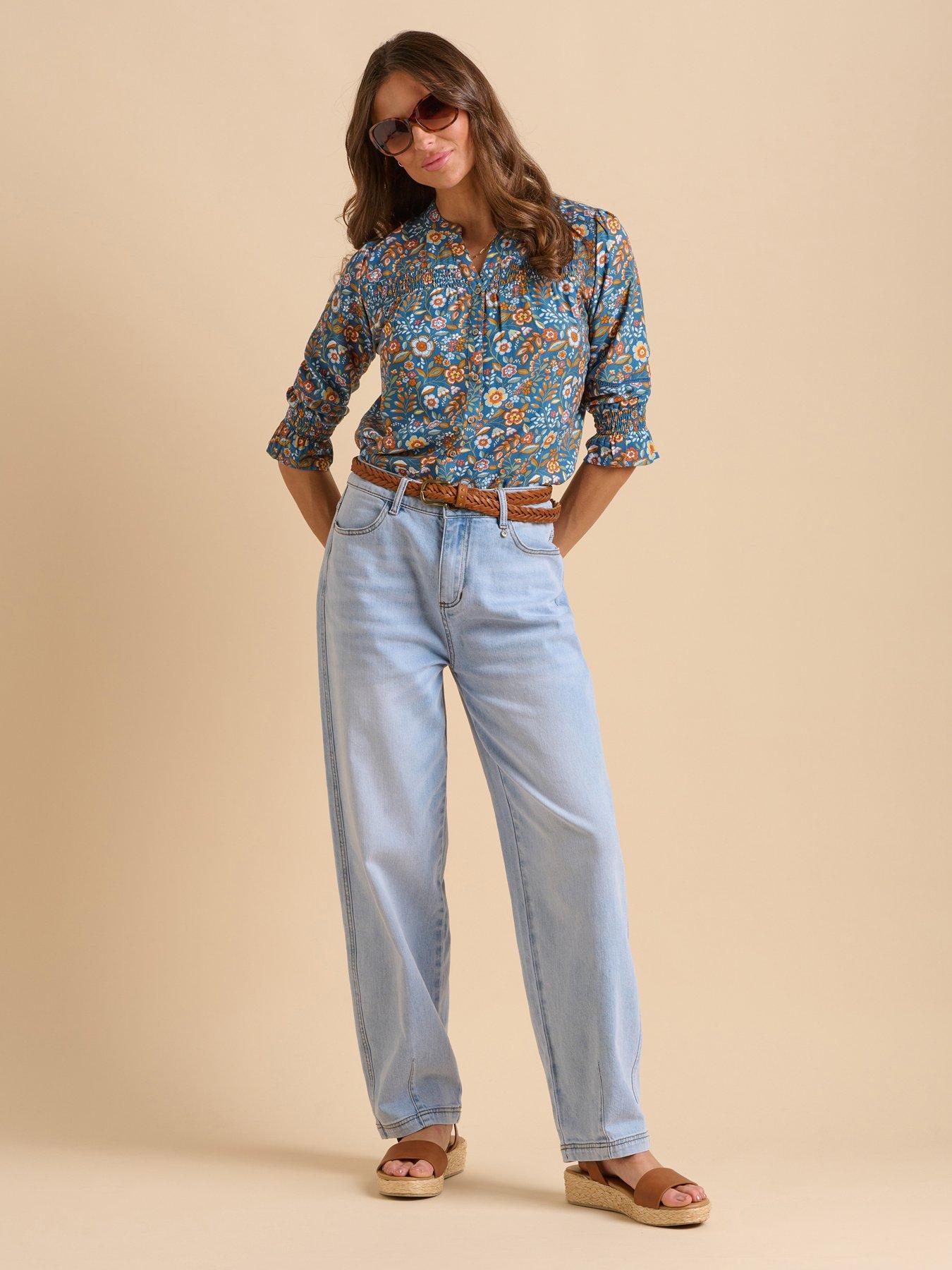  image of brakeburn-navy-secret-garden-blouse