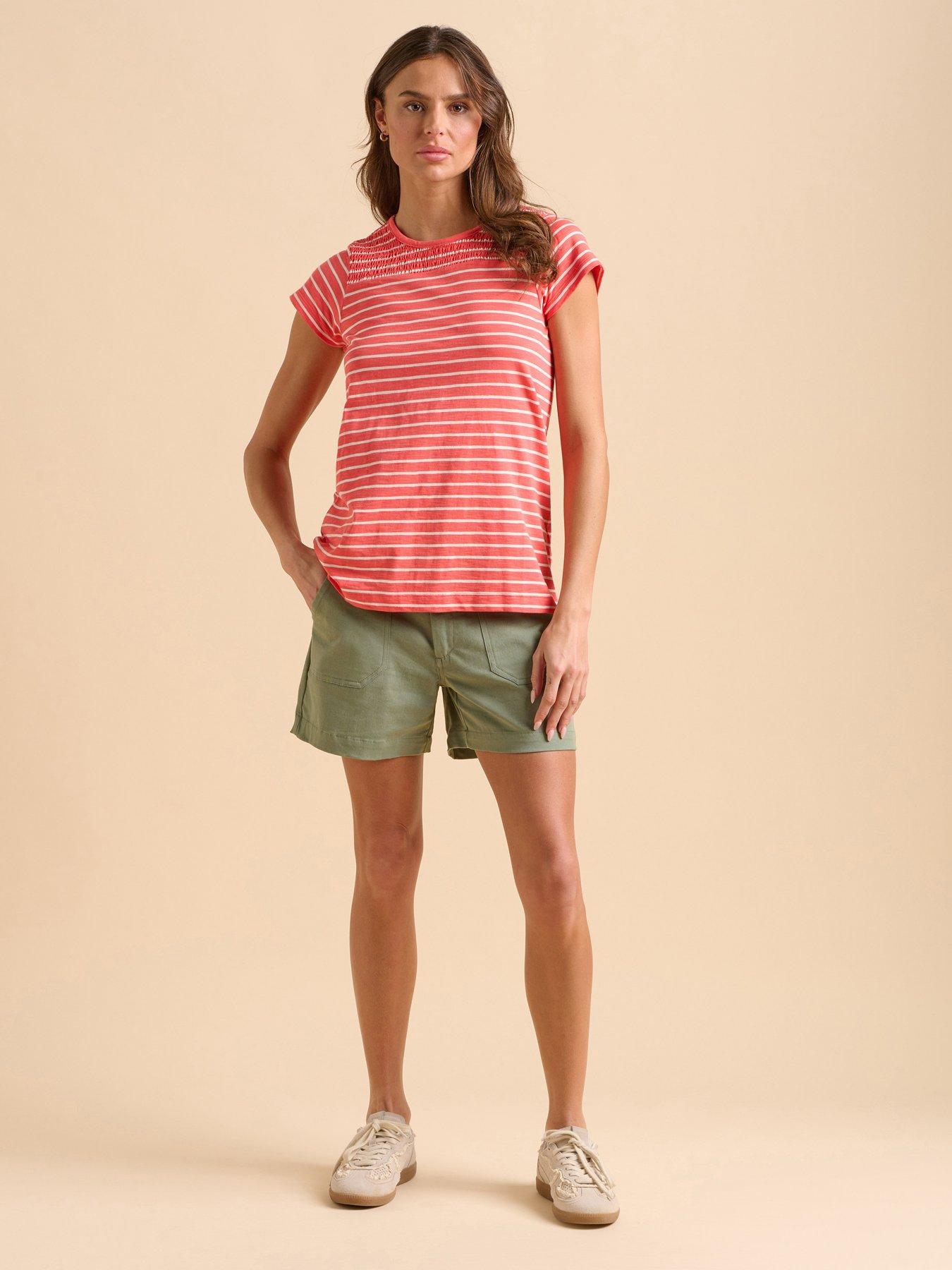 brakeburn-coral-stripe-t-shirt