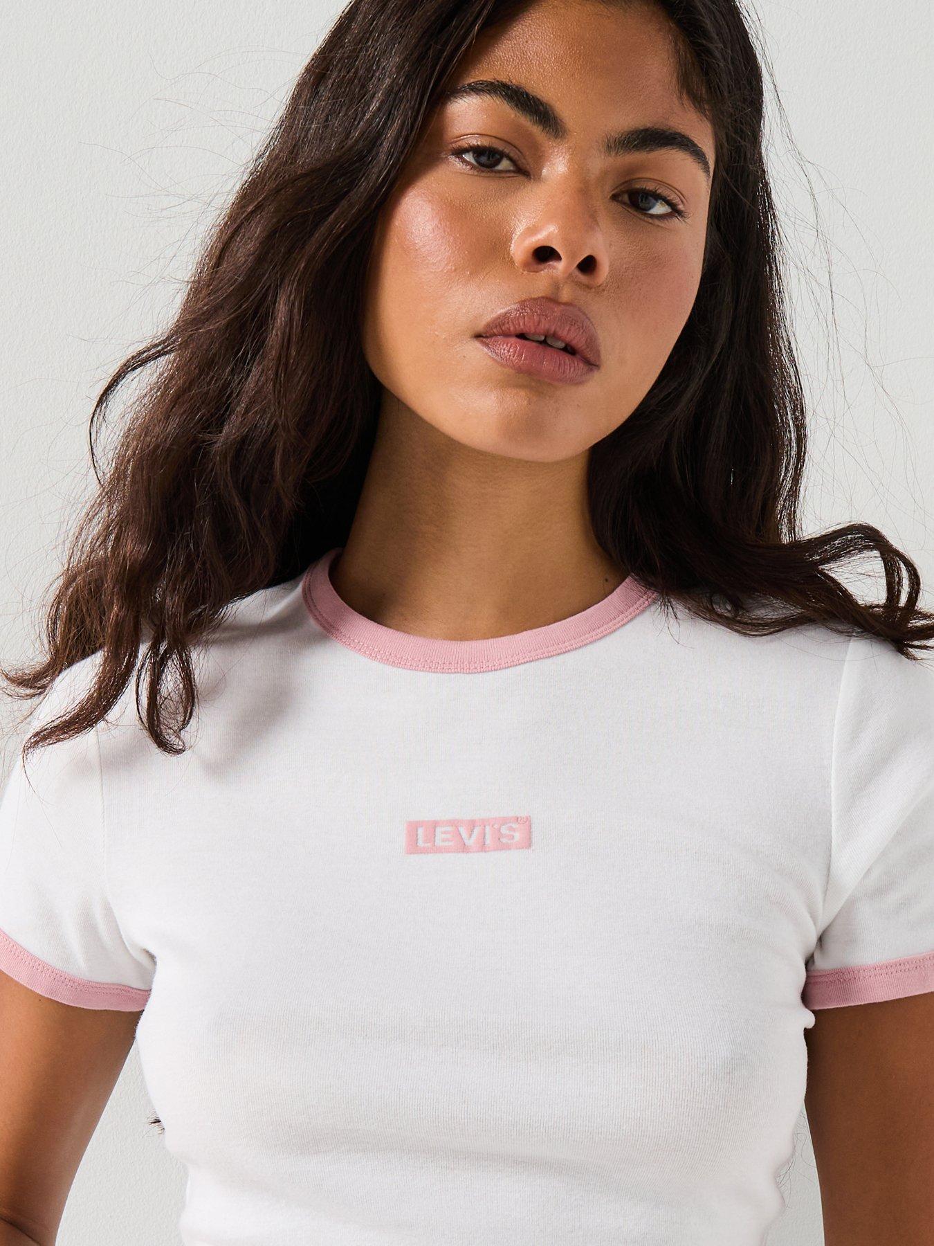  image of levis-graphic-ringer-rickie-t-shirt-bright-white