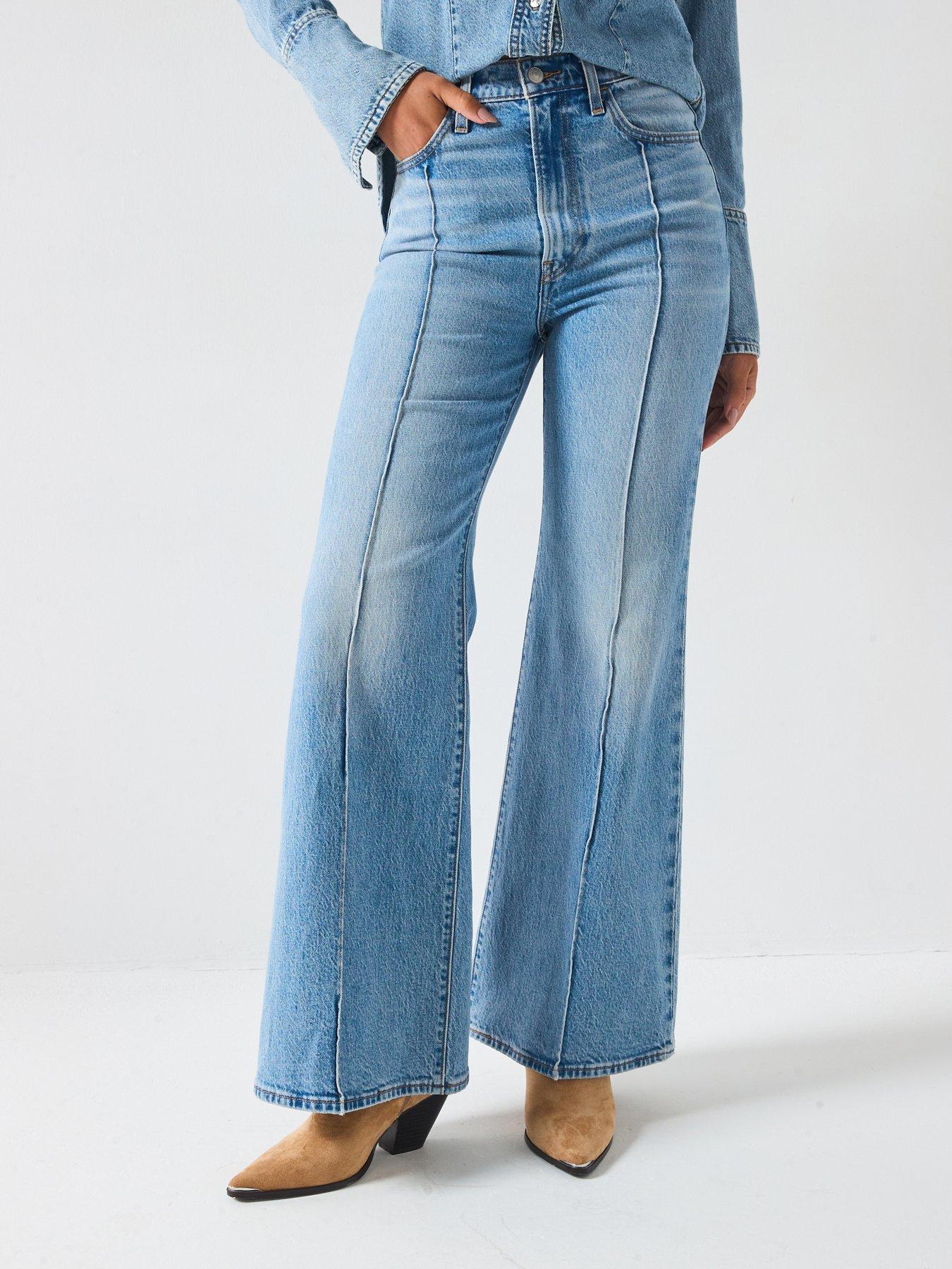 Image 1 of 6 of Levi's Ribcage Bell Western Jeans - Lost Legacy - Blue