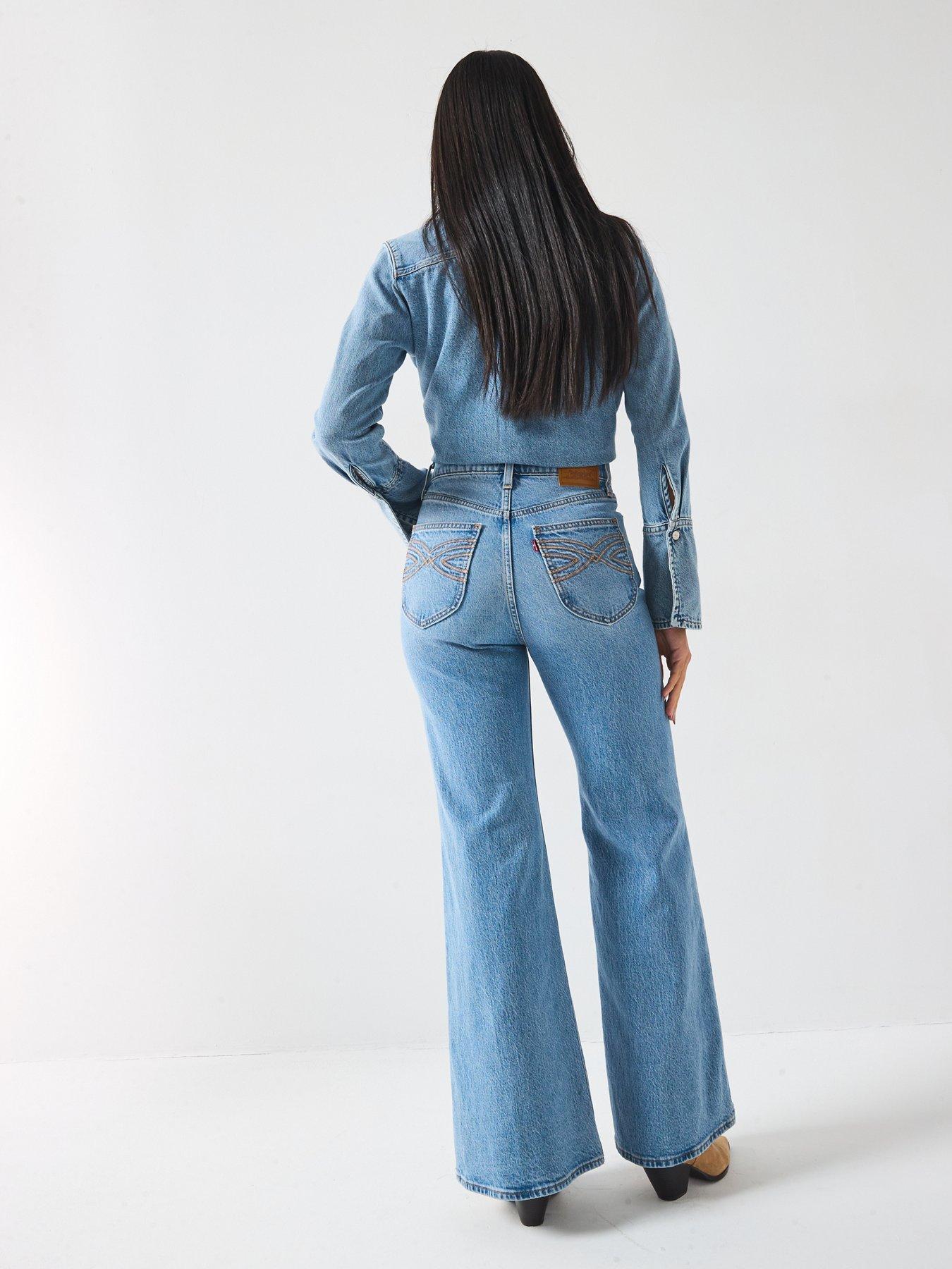 Image 2 of 6 of Levi's Ribcage Bell Western Jeans - Lost Legacy - Blue