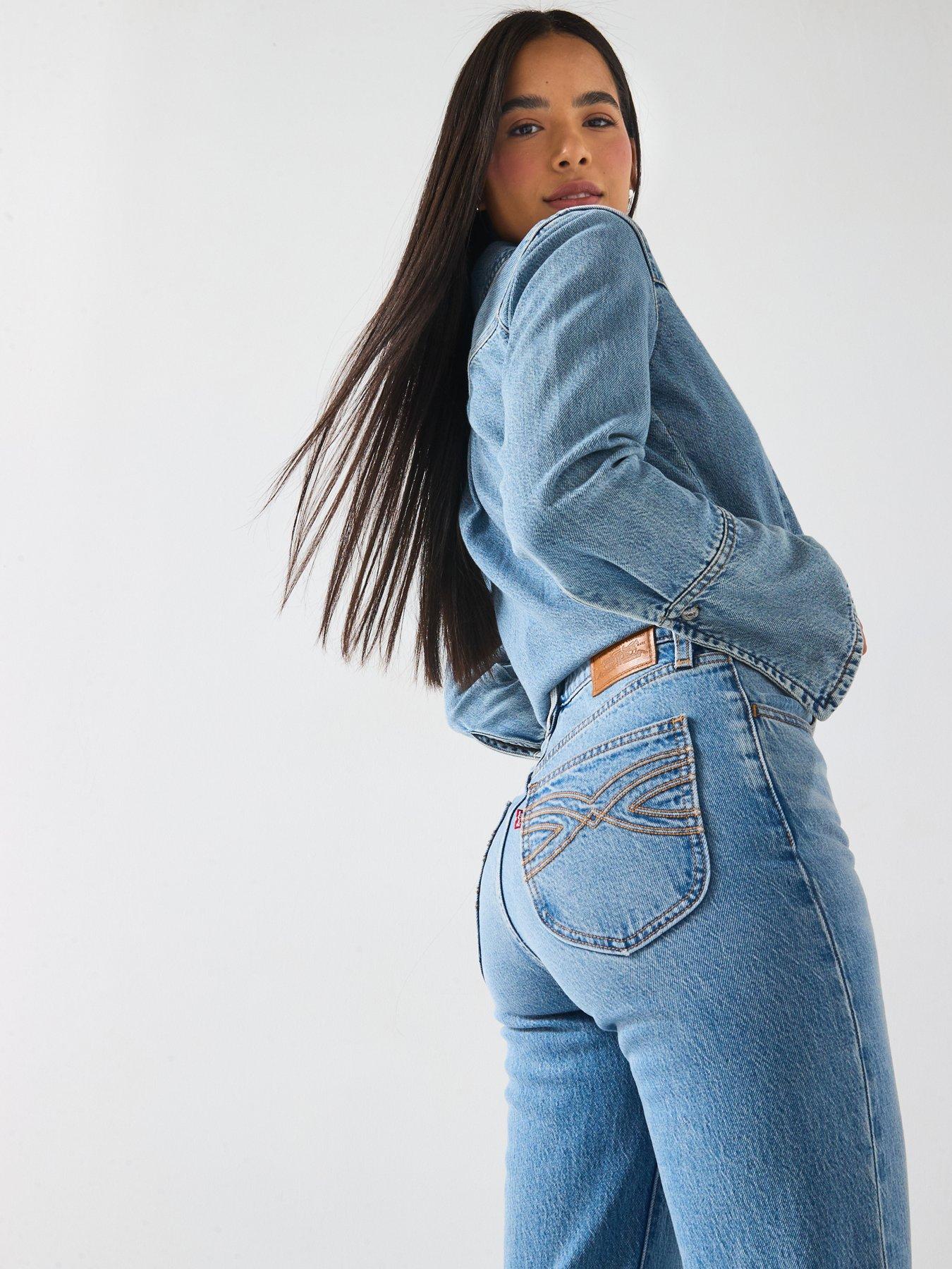  image of levis-ribcage-bells-western-jeans-blue