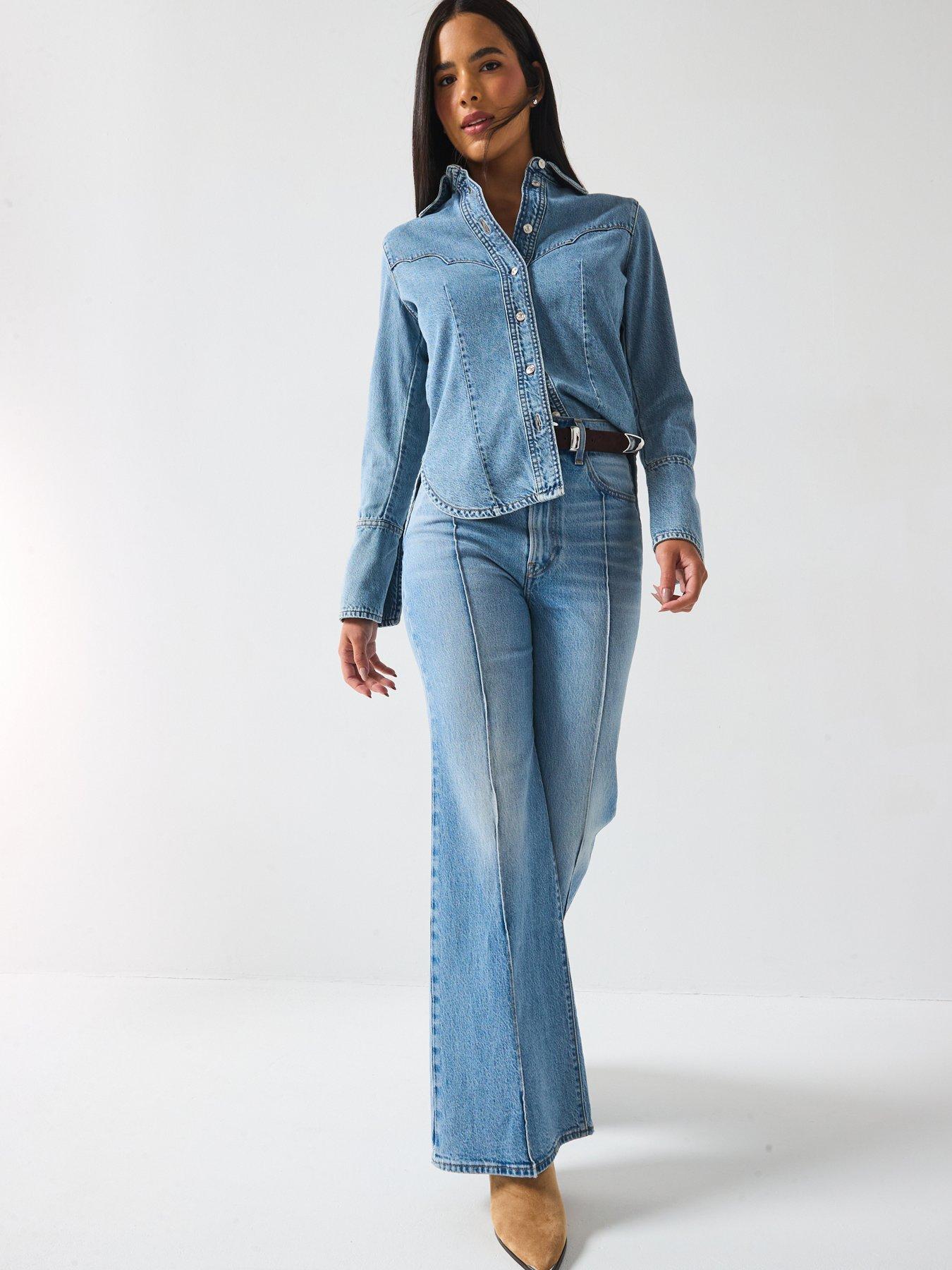  image of levis-ribcage-bells-western-jeans-blue