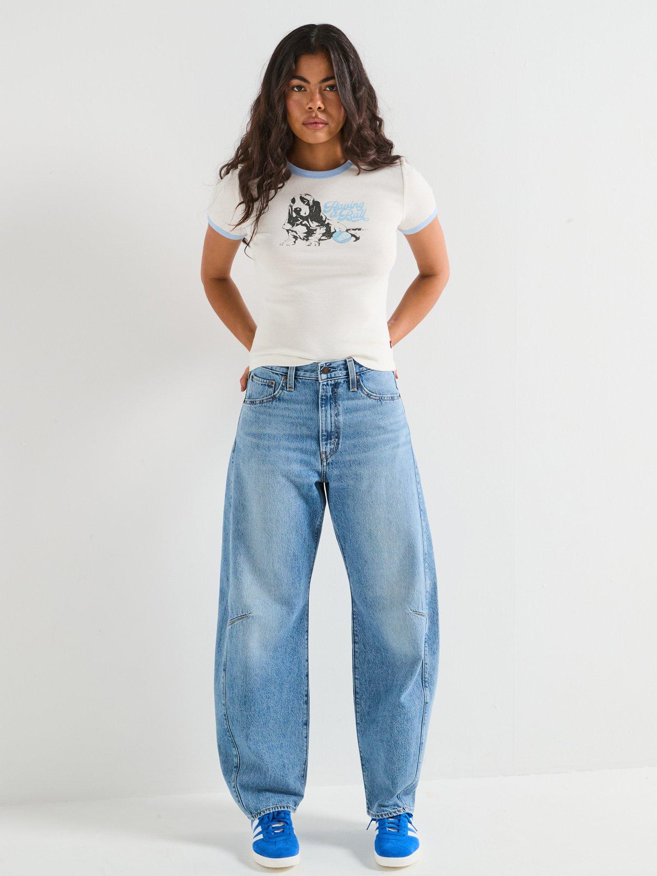 Image 6 of 6 of Levi's Cinch Barrel Jeans - Let Love In - Blue