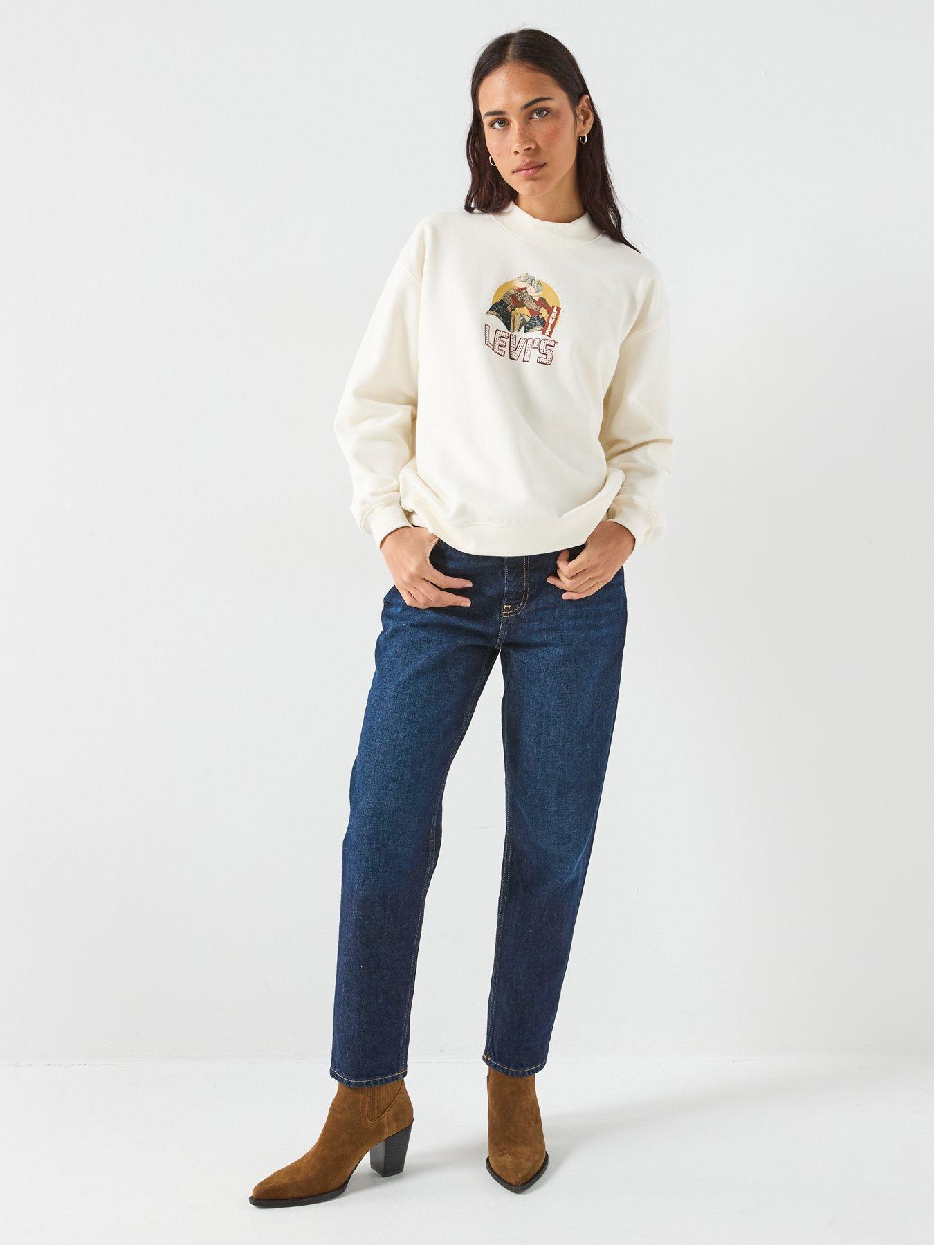  image of levis-graphic-collins-mock-neck-sweatshirt-white
