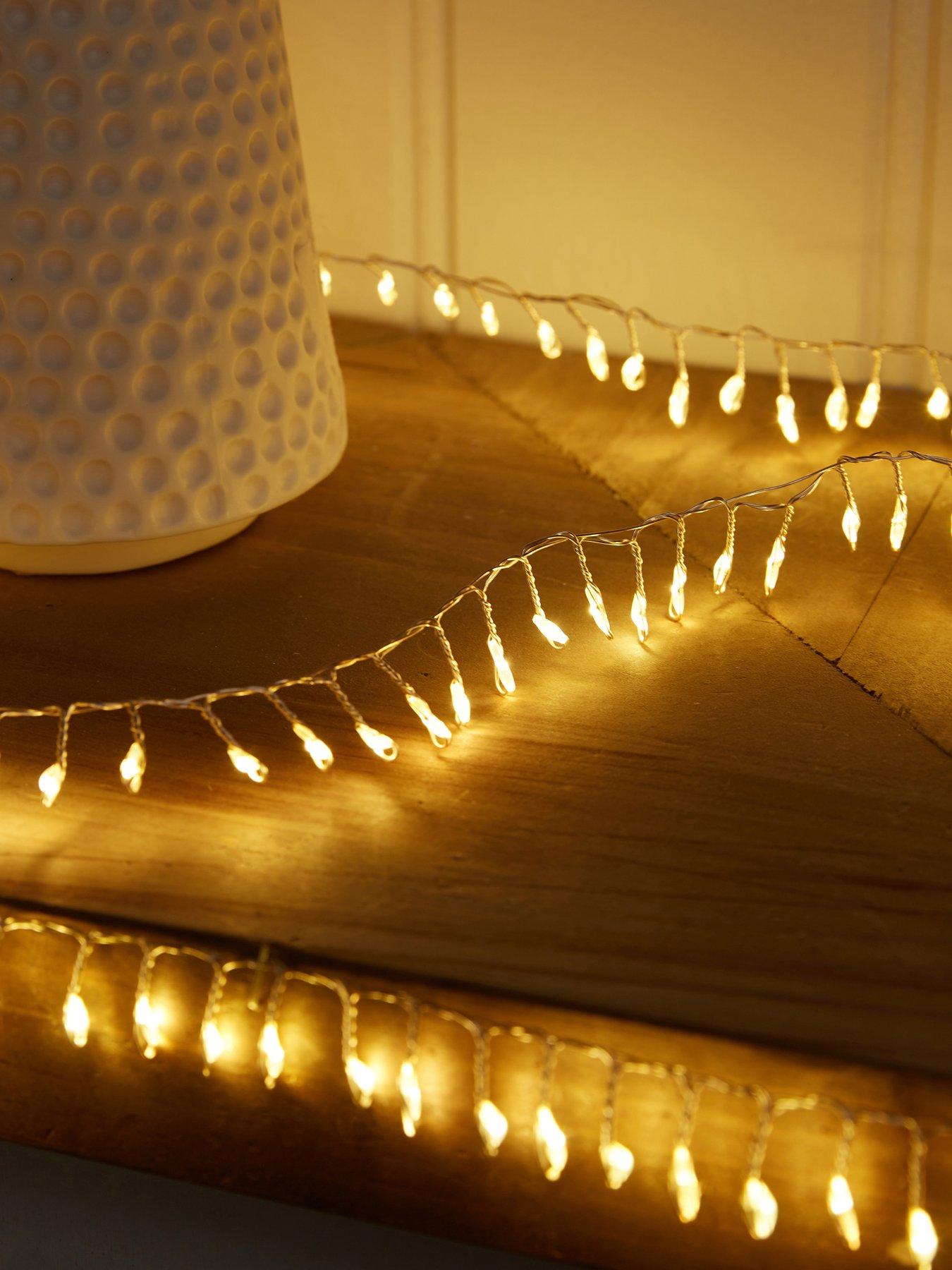 undefined 500 LED Dewdrop Indoor/Outdoor Christmas Cluster Lights - Warm White