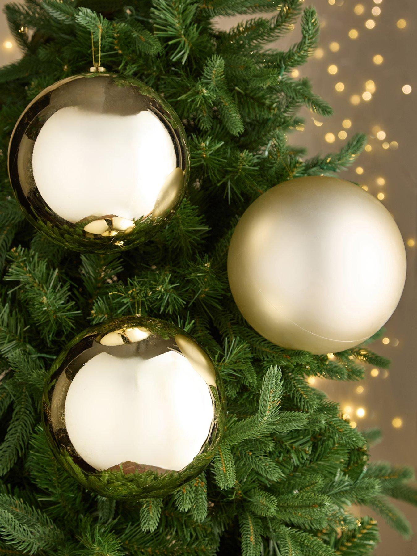 undefined Set of 3 Jumbo 20 cm Christmas baubles - Gold