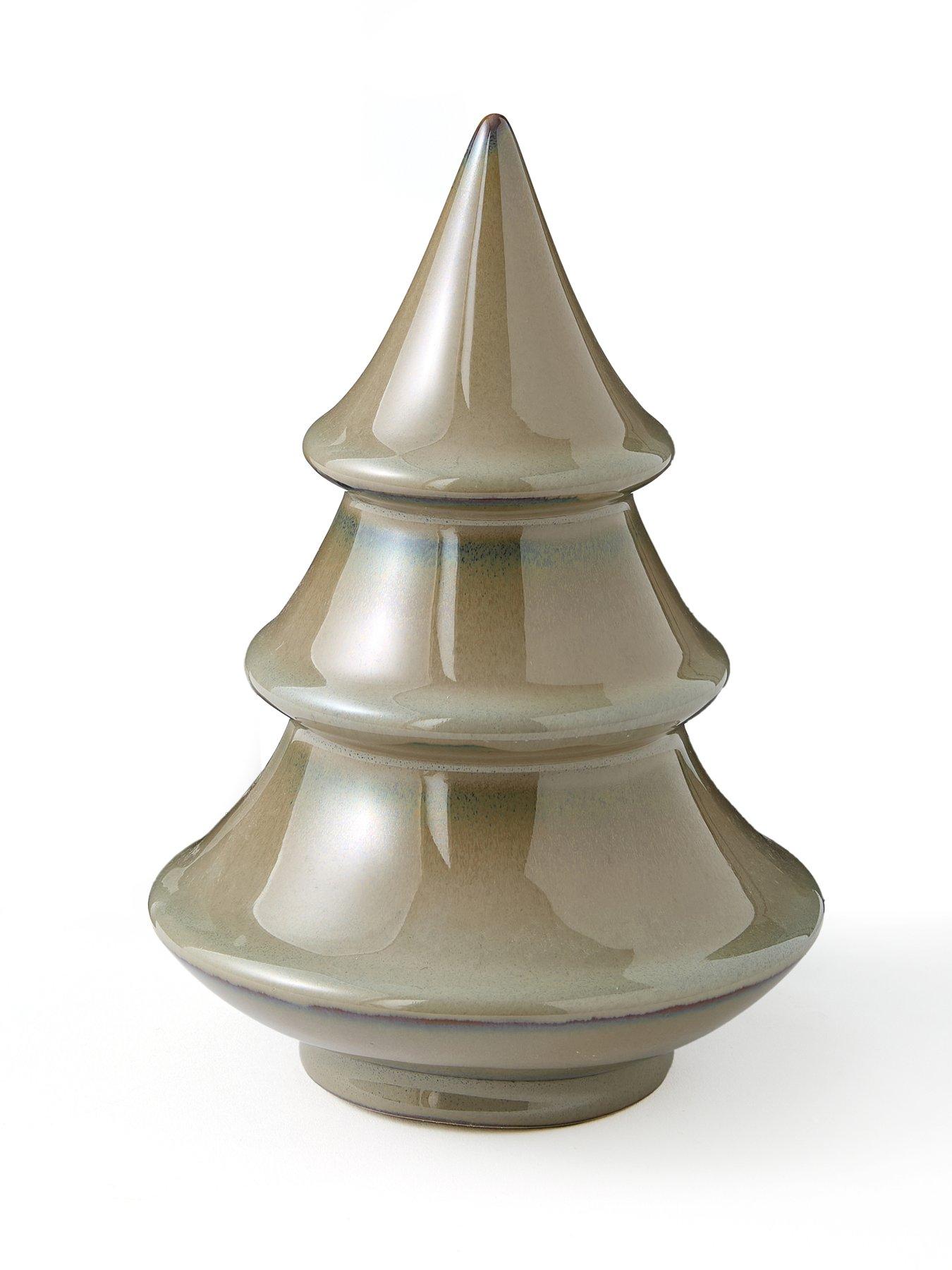 Image 2 of 3 of Festive 19&nbsp;cm 3 Tier Ceramic Brown Christmas Tree