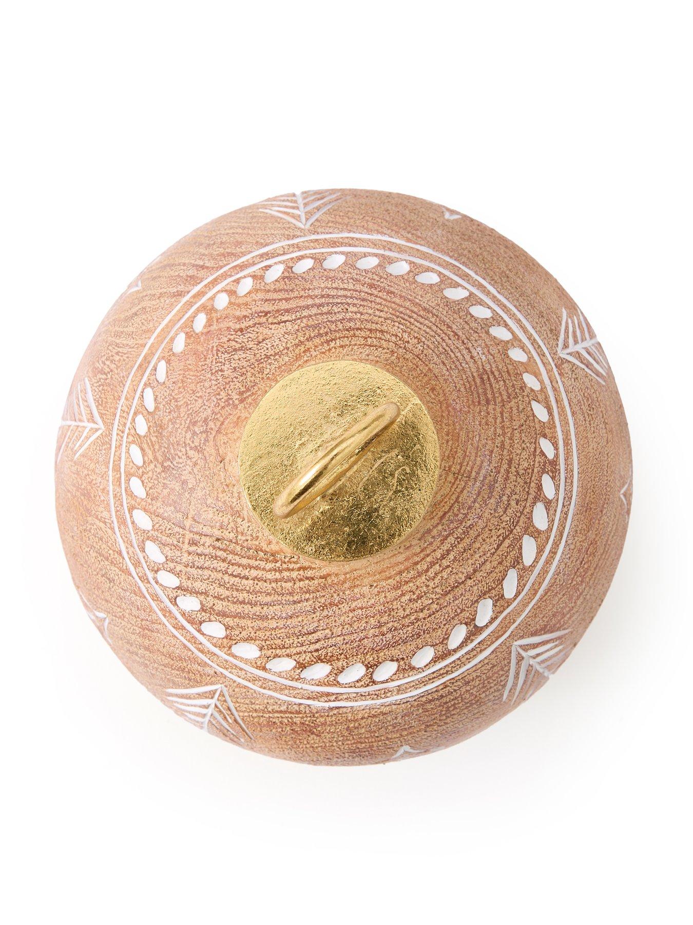 Image 4 of 5 of Festive 19&nbsp;cm Woodgrain Tabletop Bauble Christmas Decoration
